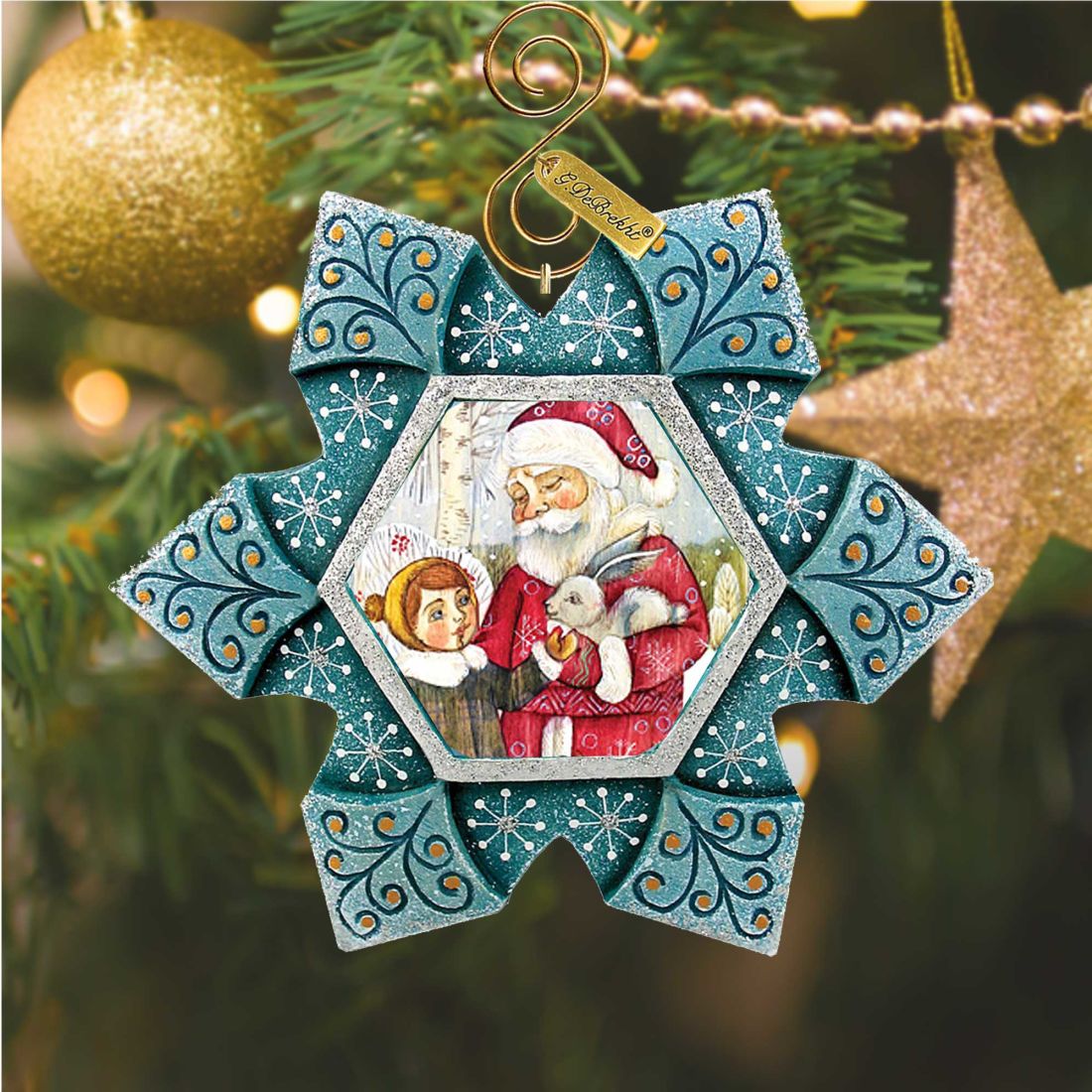 A Friends Sculpted Hand-Painted Christmas Ornament by G. DeBrekht - Wildlife Holiday Decor - 6102184