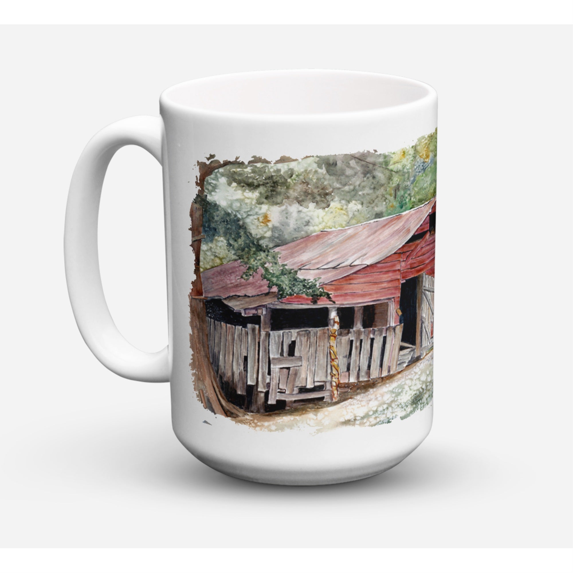 Carolines Treasures 8740CM15 Old Barn Dishwasher Safe Microwavable Ceramic Coffee Mug 15 oz Multicolor
