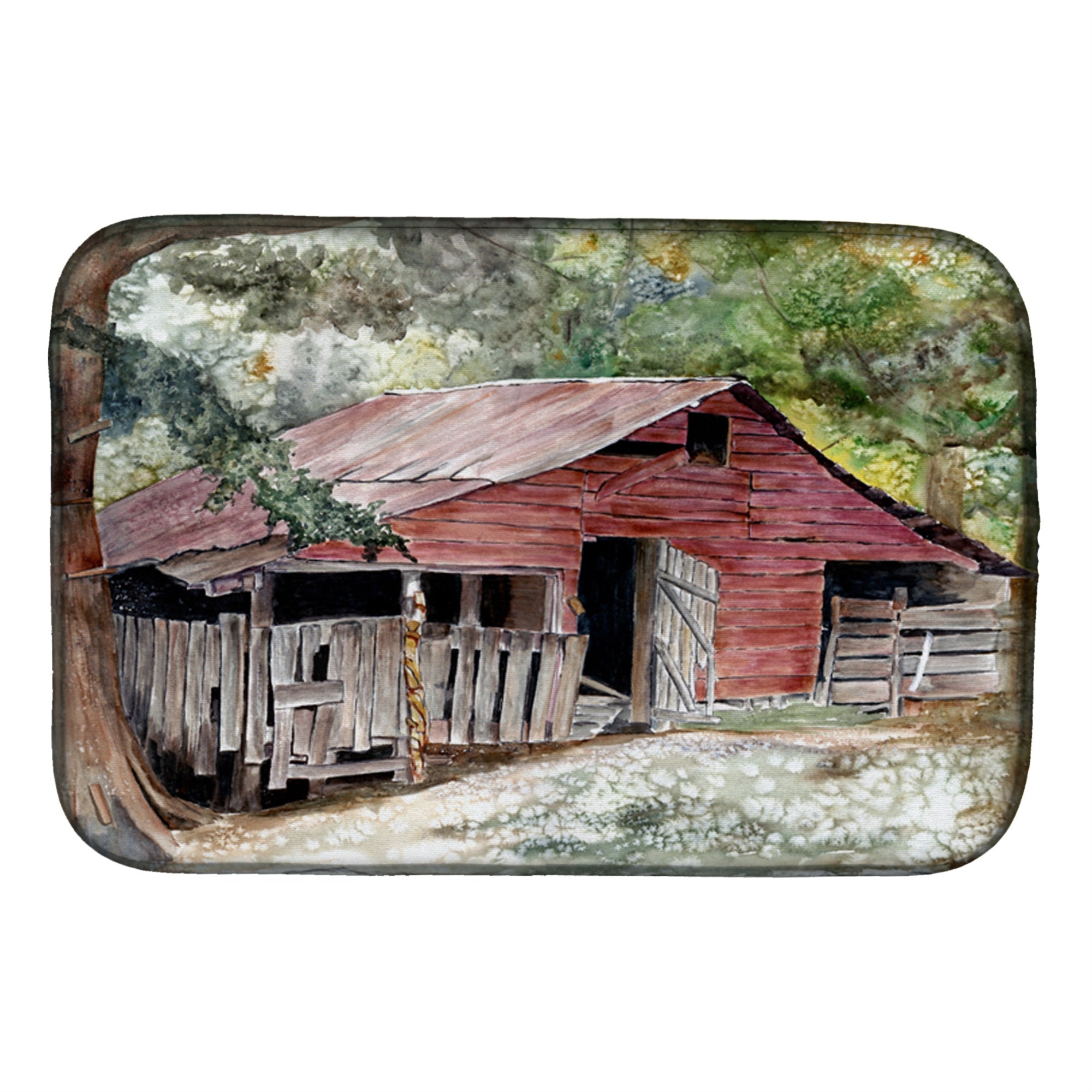 'Caroline'S Treasures Old Barn Dish Drying Mat, 14'''' X 21'''', Multicolor''