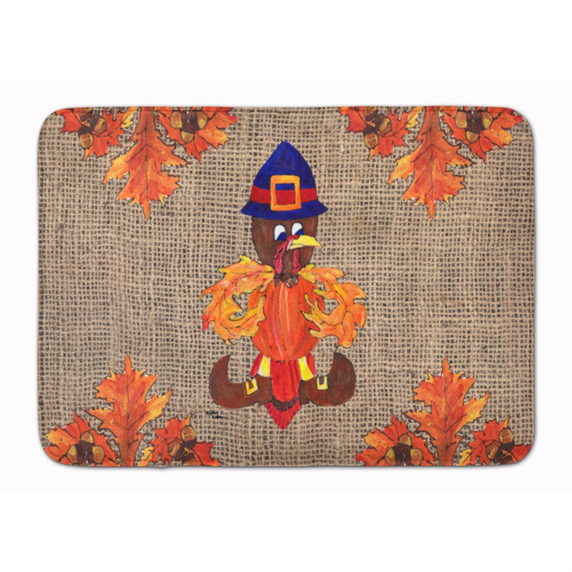 'Caroline'S Treasures Thanksgiving Turkey Pilgram Fleurdelis Floor Mat, 19'''' X 27'''', Multicolor''