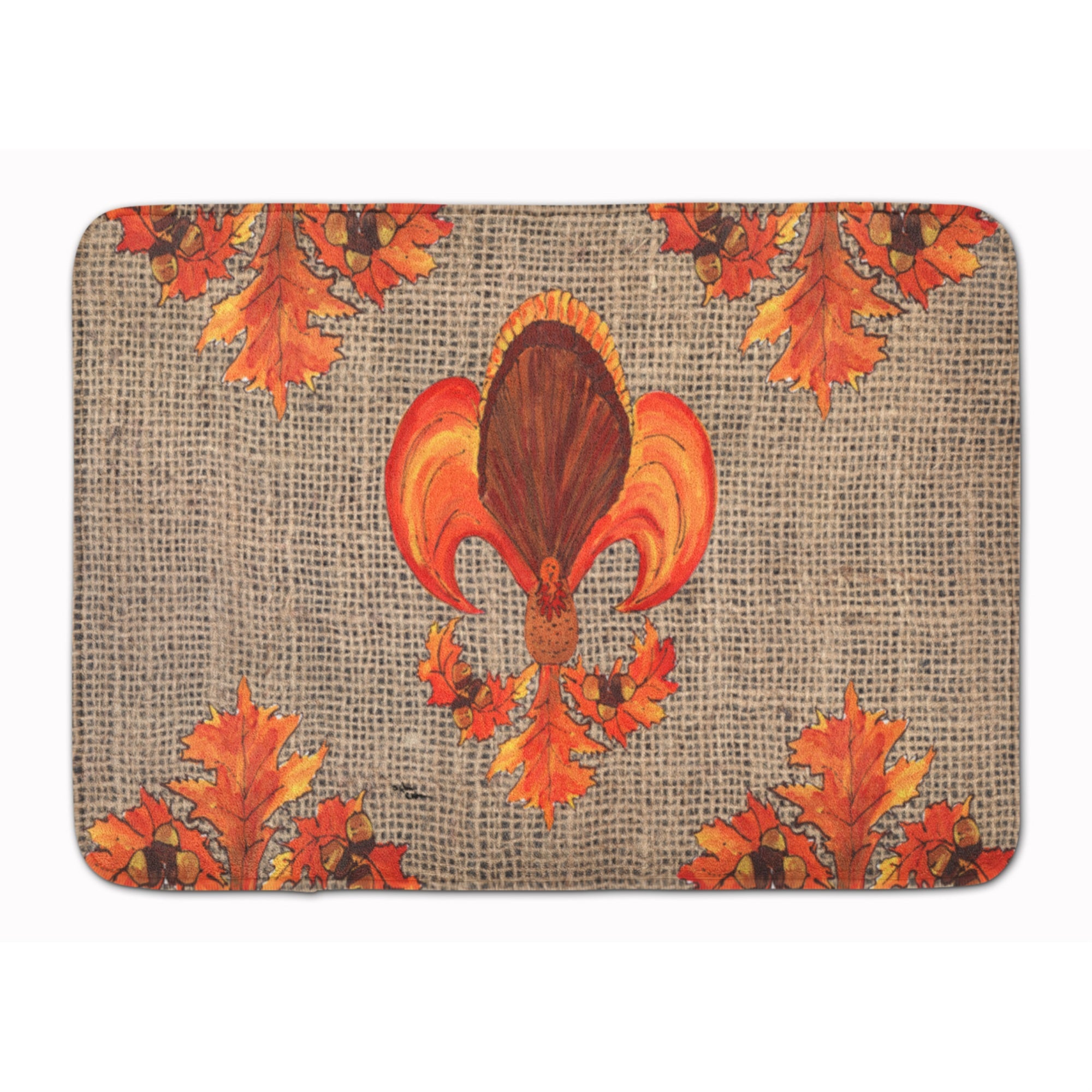 'Caroline'S Treasures Thanksgiving Turkey Fleur De Lis, 19'''' X 27'''', Multicolor''