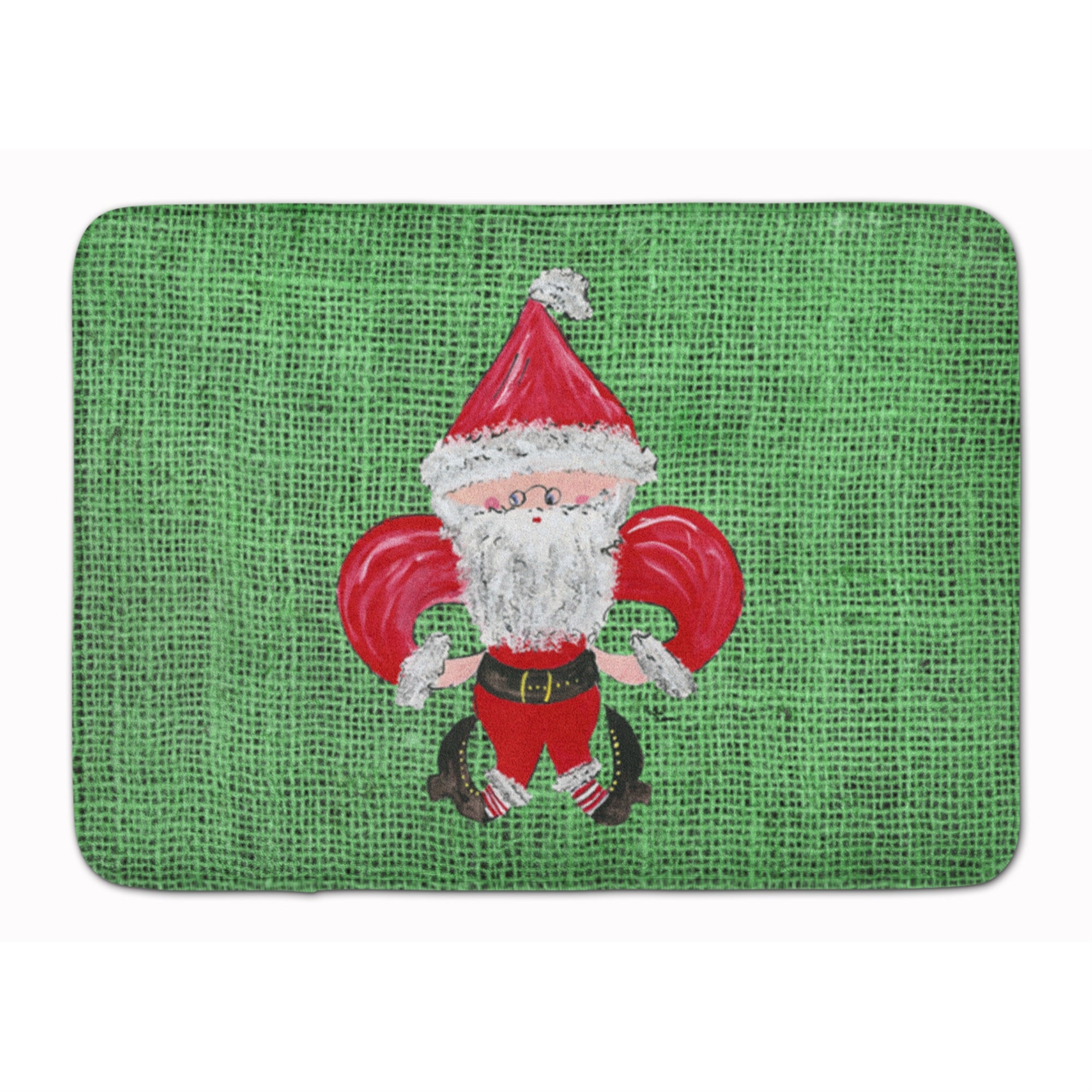'Caroline'S Treasures Christmas Santa Fleur De Lis Floor Mat, 19'''' X 27'''', Multicolor''