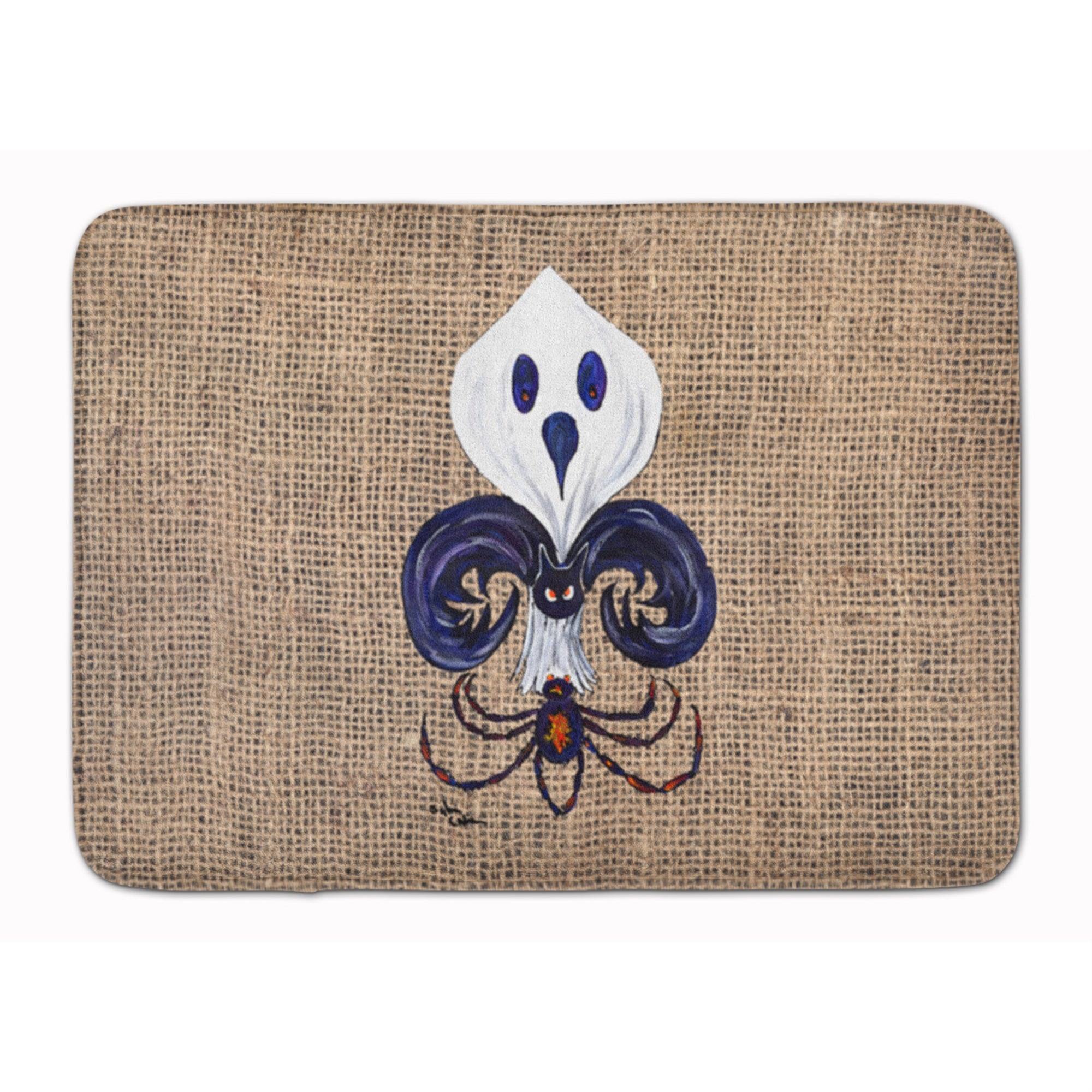 'Caroline'S Treasures Halloween Ghost Spider Bat Fleur De Lis, 19'''' X 27'''', Multicolor''