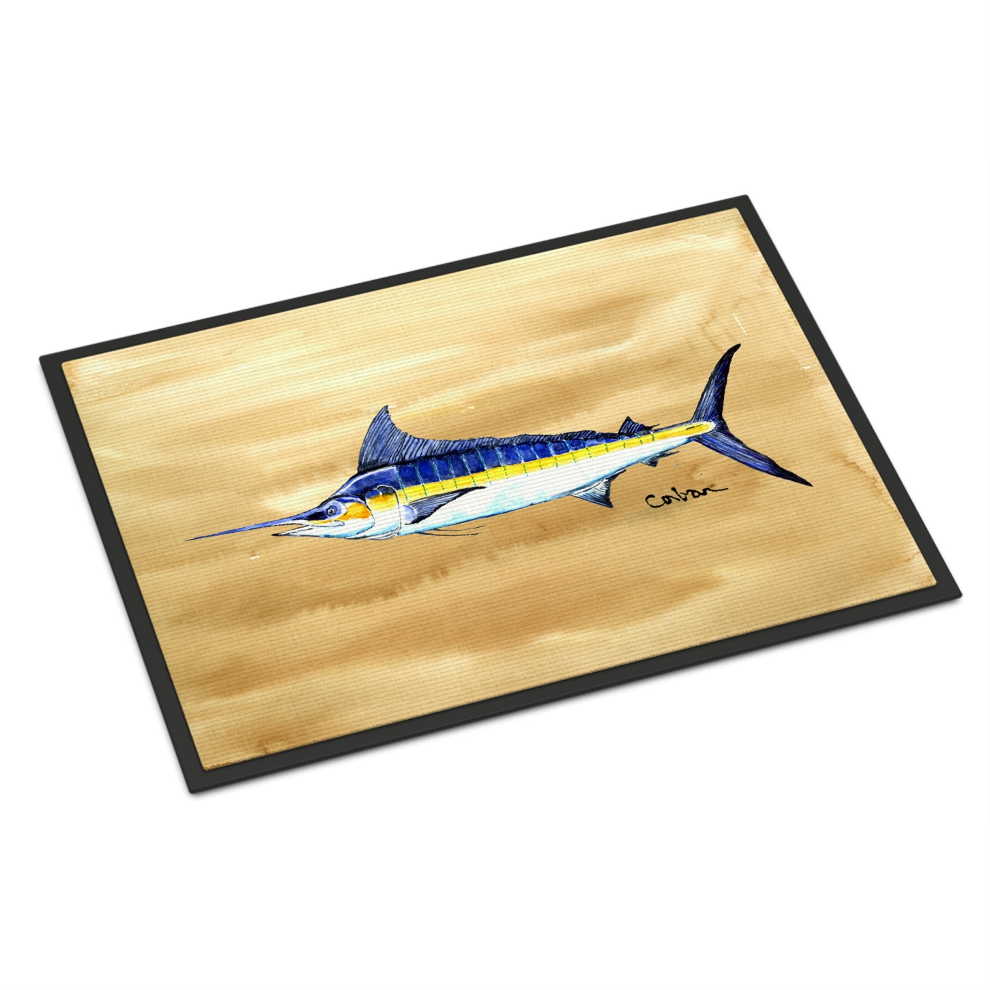 'Caroline'S Treasures 8754Mat Swordfish On Sandy Beach Indoor Or Outdoor Mat, 18 X 27'''', Multicolor''