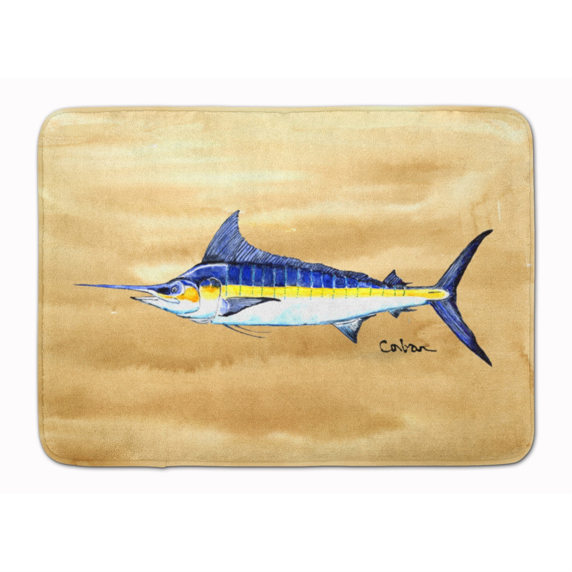 'Caroline'S Treasures Swordfish On Sandy Beach Floor Mat, 19'''' X 27'''', Multicolor''