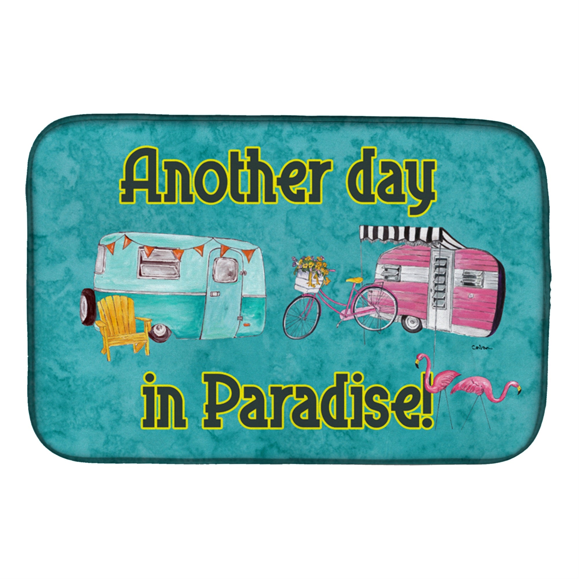 'Caroline'S Treasures Another Day In Paradise Dish Drying Mat, 14'''' X 21'''', Multicolor''