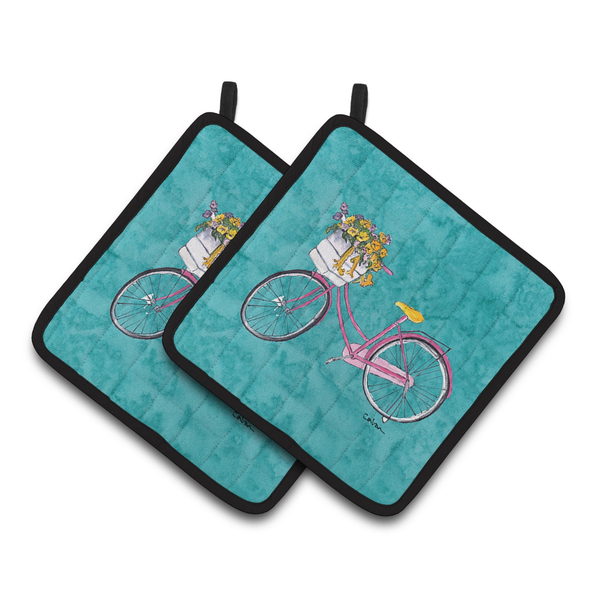 'Caroline'S Treasures Welcome To The Trailer Pair Of Pot Holders 8765Pthd, 7.5Hx7.5W, Multicolor''