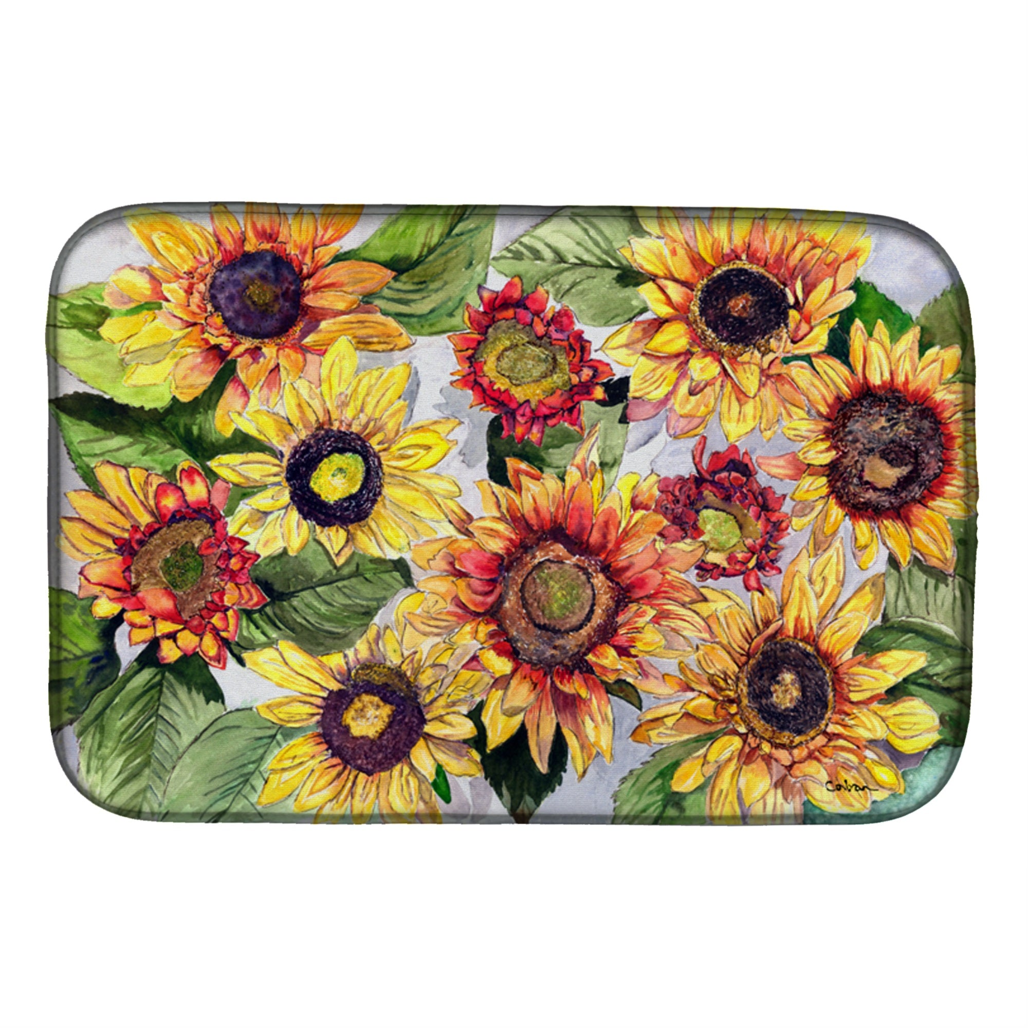 Sunflowers Dish Drying Mat 8766Ddm