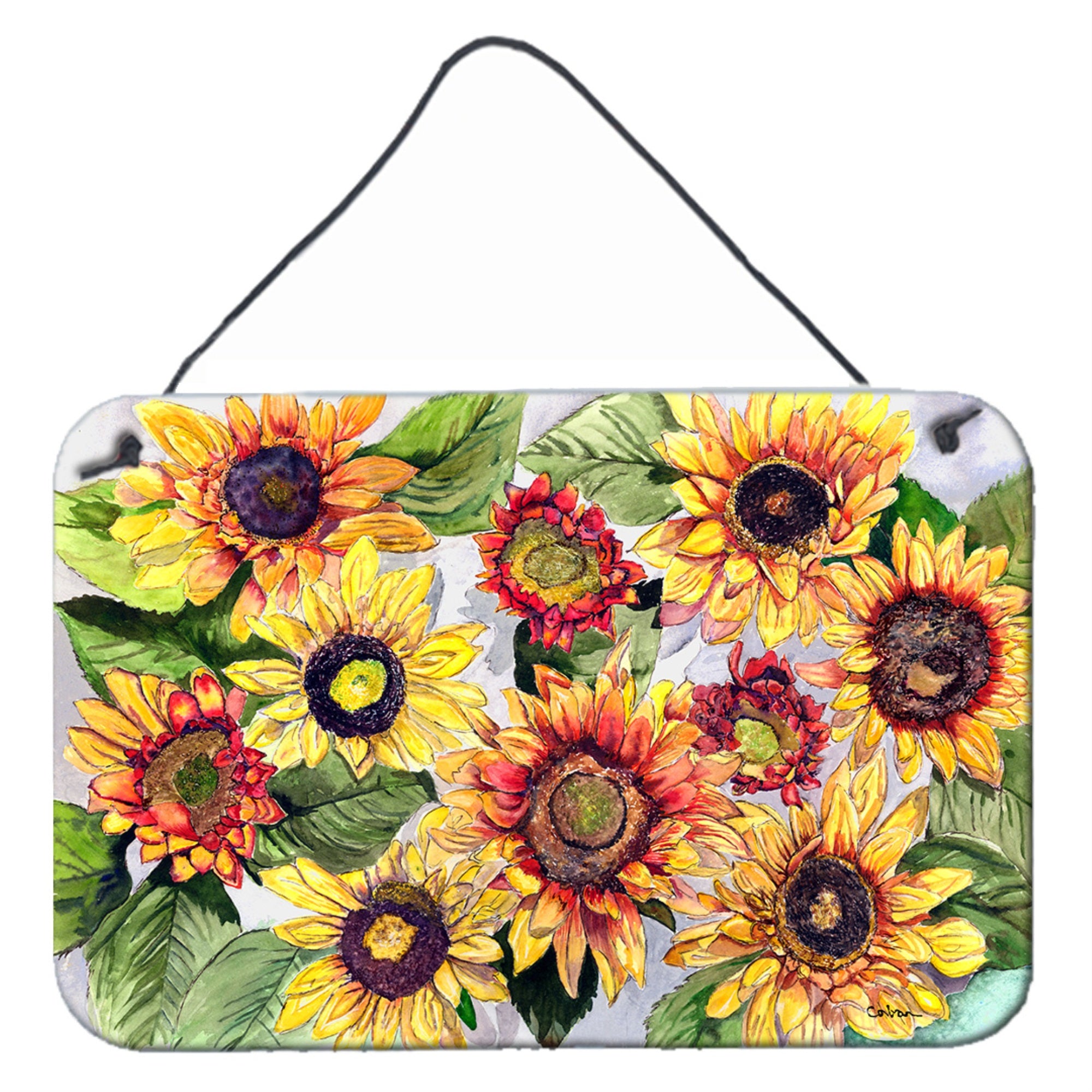'Caroline'S Treasures Sunflowers Aluminum Metal Wall Or Door Hanging Prints, 8 X 12''''''