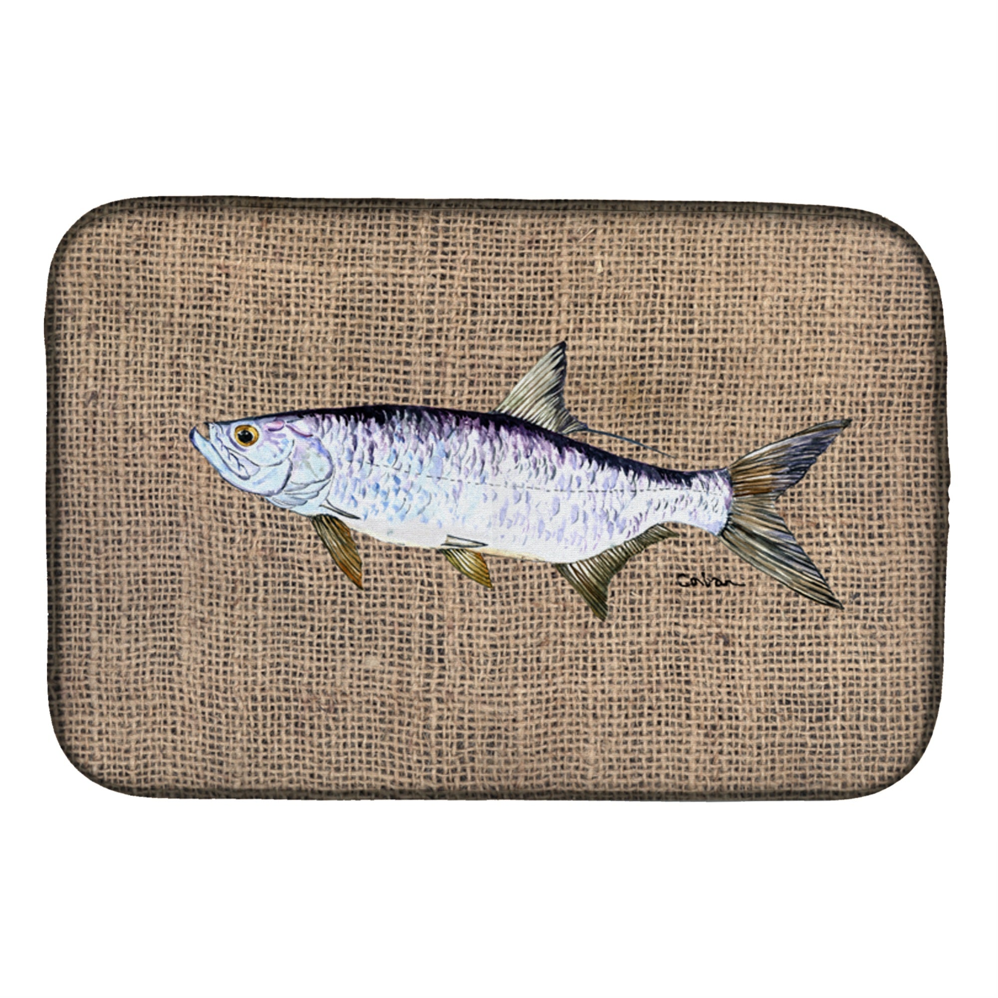 'Caroline'S Treasures Fish-Tarpon Dish Drying Mat, 14 X 21, Multicolor''