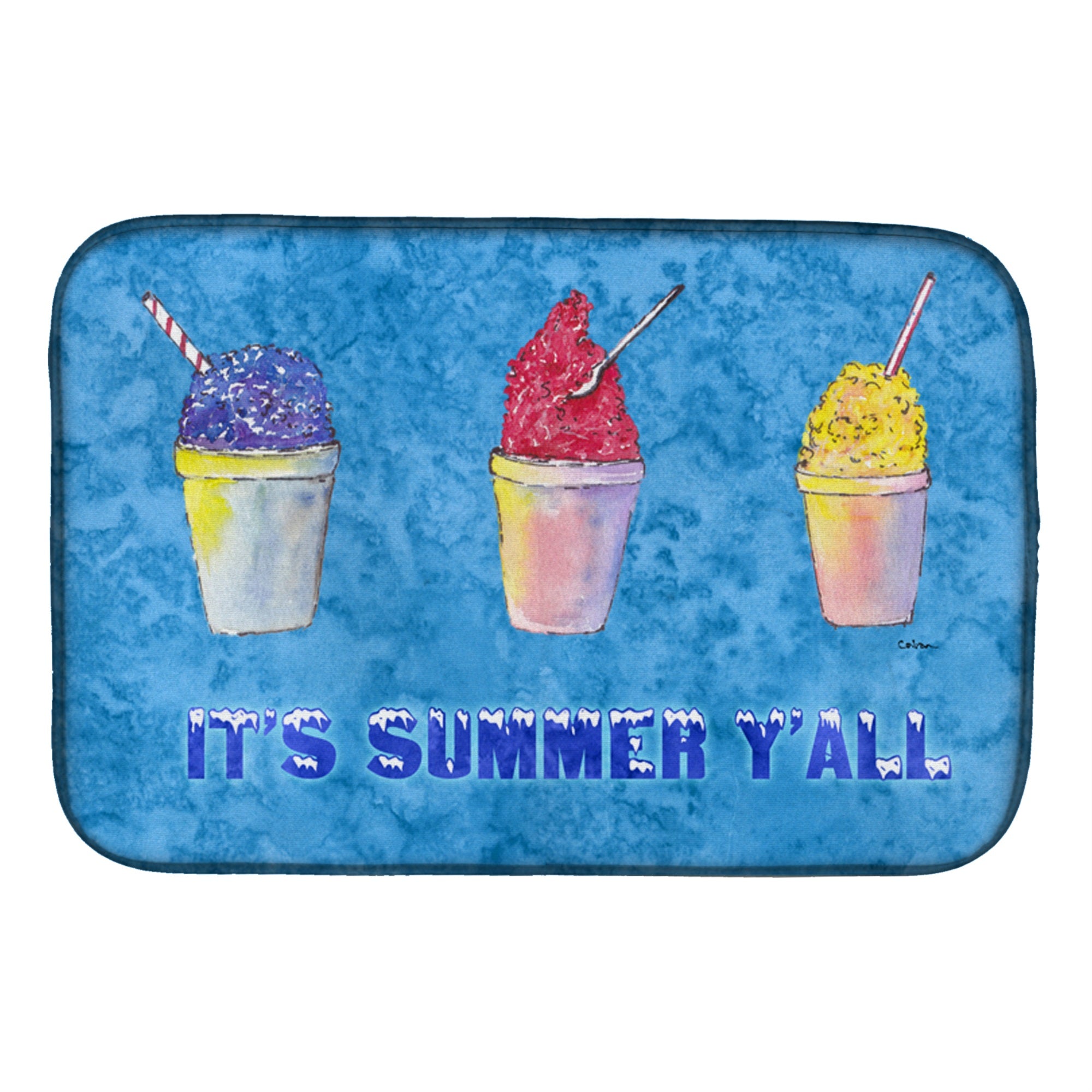 'Caroline'S Treasures Snowballs And Snow Cones Dish Drying Mat, 14'''' X 21'''', Multicolor''