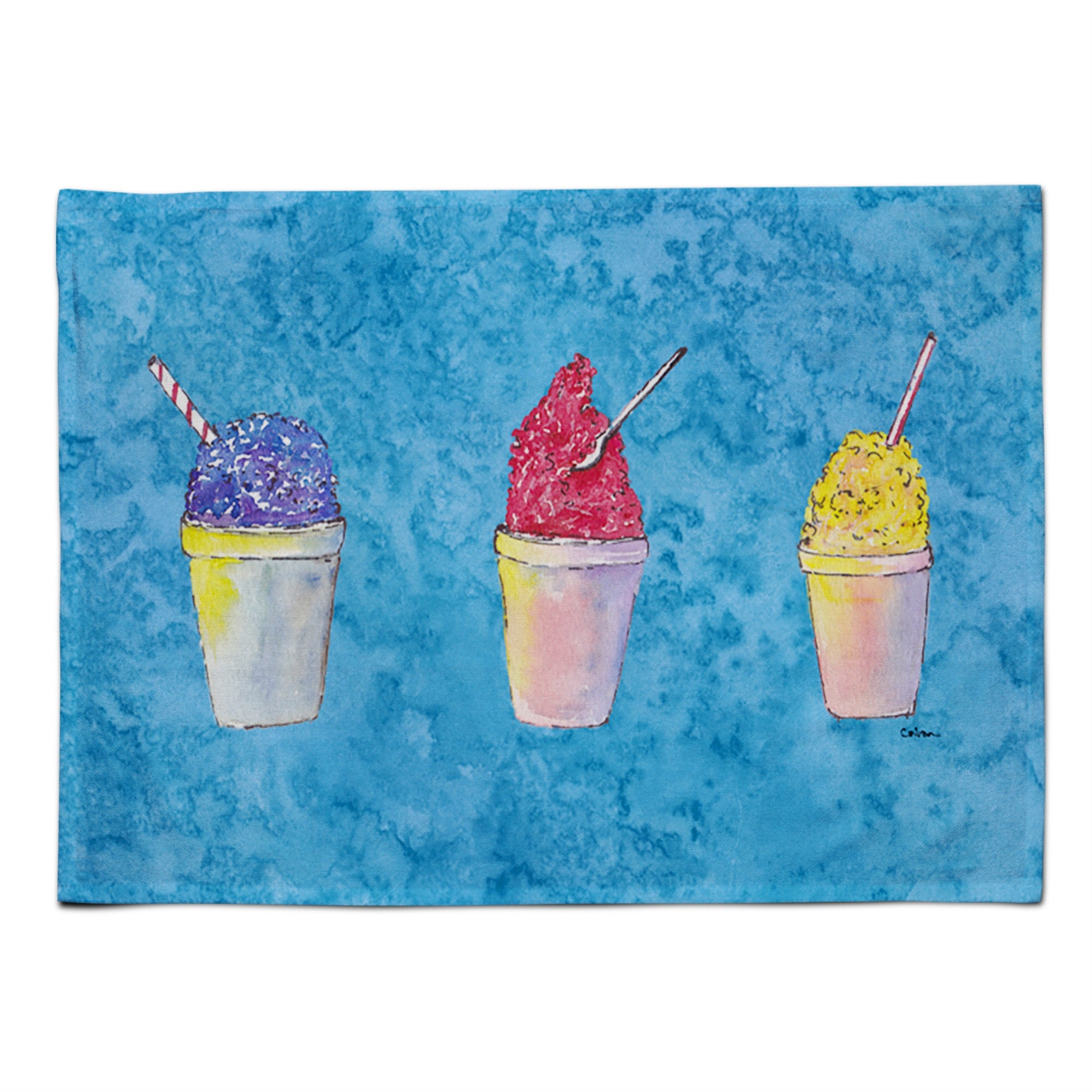 'Caroline'S Treasures 8780Plmt Snowballs Fabric Placemat, Multicolor''