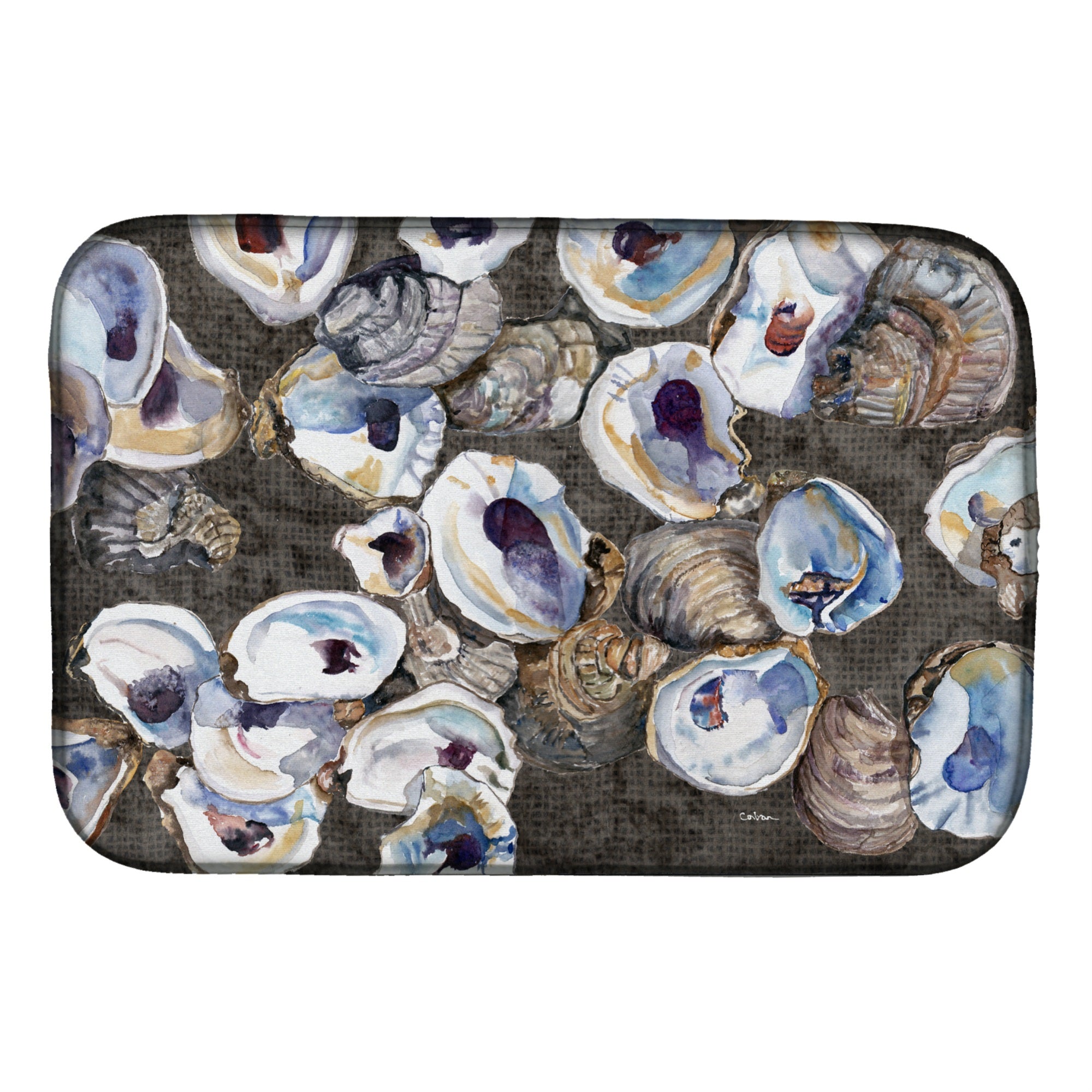 'Caroline'S Treasures Oysters Dish Drying Mat, 14'''' X 21'''', Multicolor''