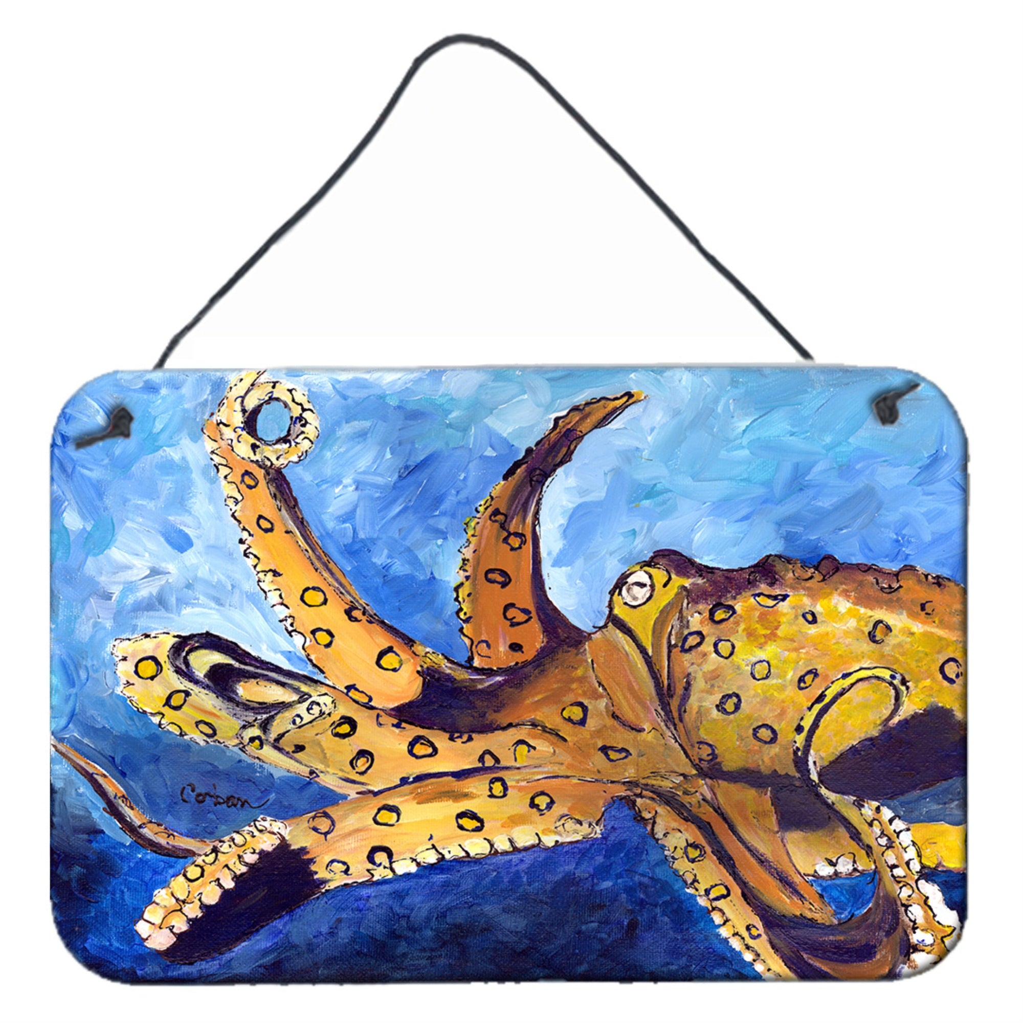 'Caroline'S Treasures Octopus Aluminum Metal Wall Or Door Hanging Prints, 8 X 12''''''