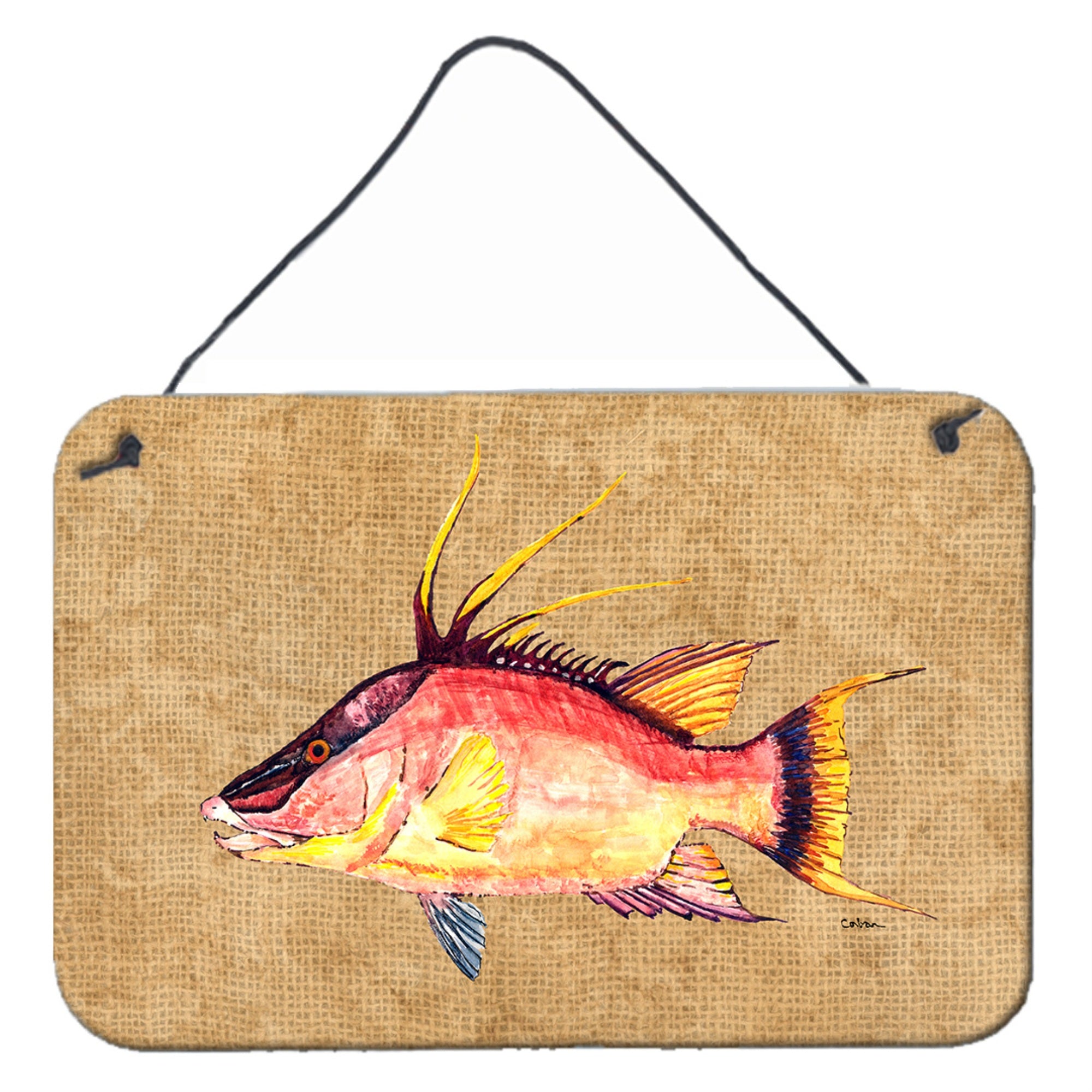 'Caroline'S Treasures Hog Snapper Aluminum Metal Wall Or Door Hanging Prints, 8 X 12''''''