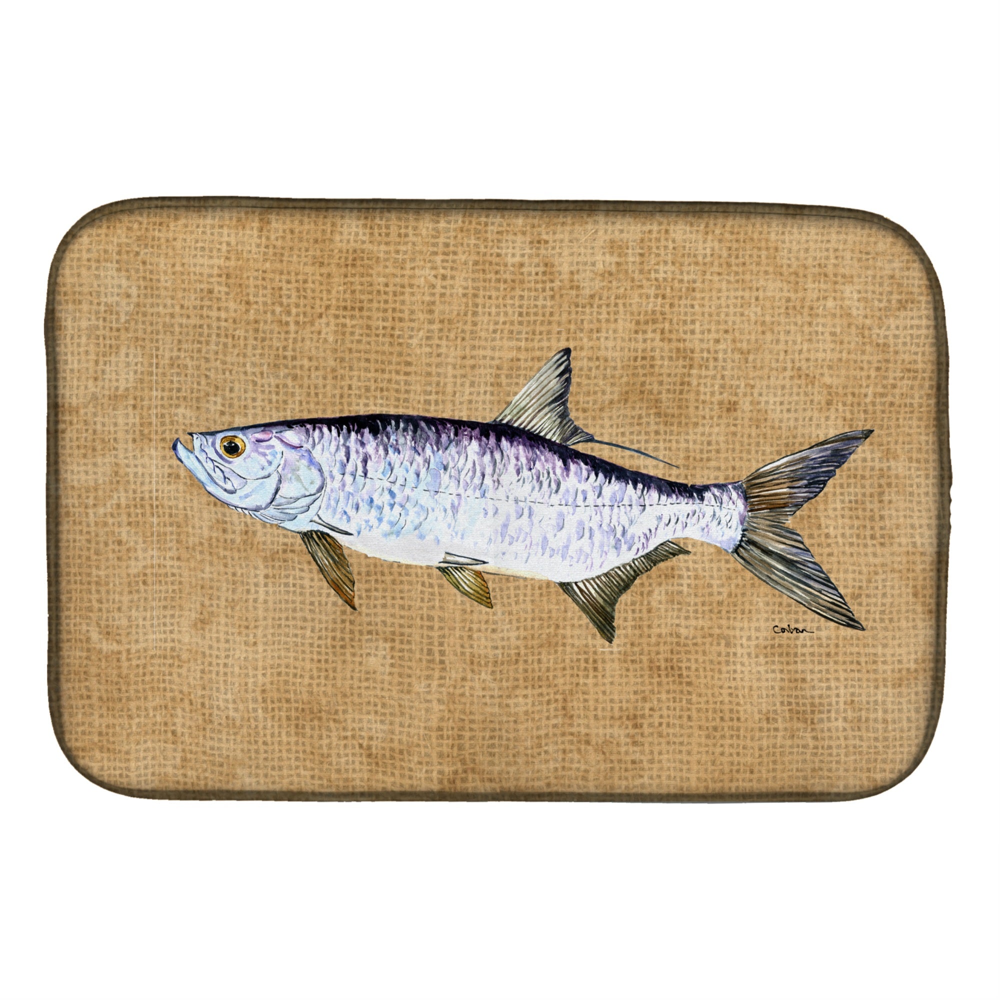 'Caroline'S Treasures Tarpon Dish Drying Mat, 14'''' X 21'''', Multicolor''