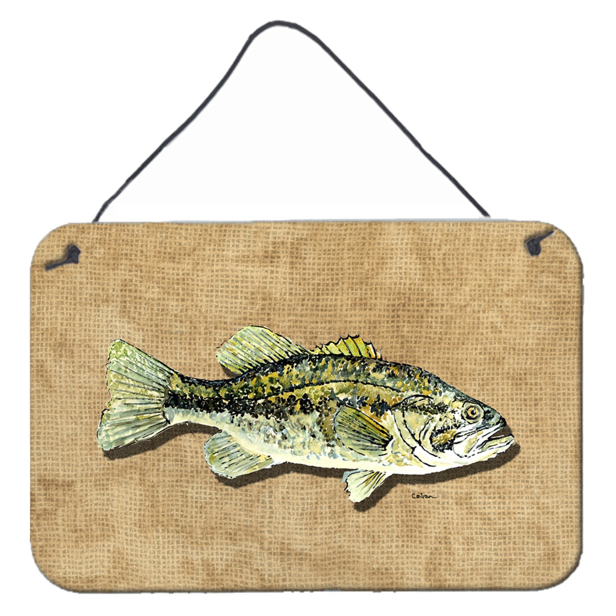 'Caroline'S Treasures Small Mouth Bass Aluminum Metal Wall Or Door Hanging Prints, 8 X 12''''''