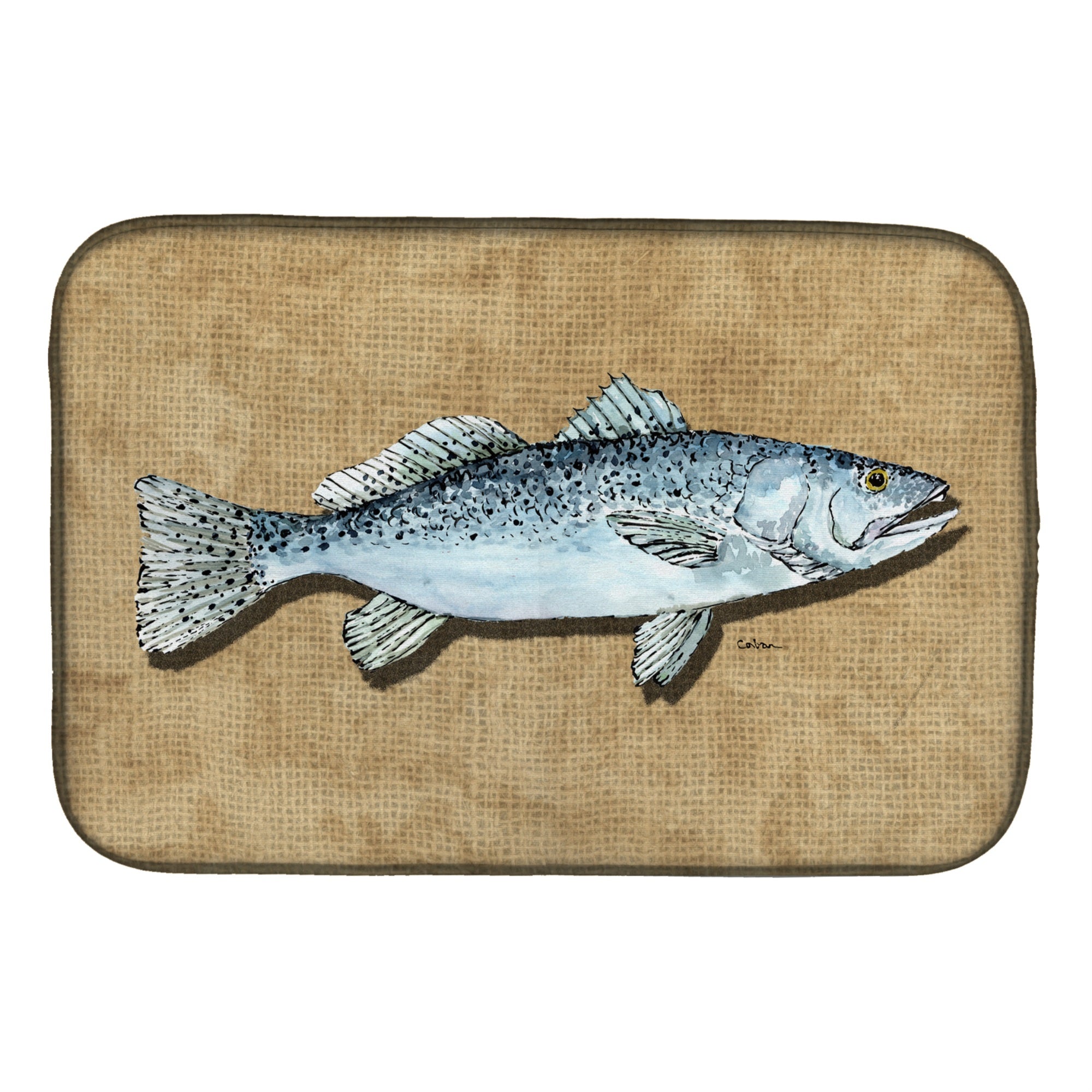 'Caroline'S Treasures Speckled Trout Dish Drying Mat, 14'''' X 21'''', Multicolor''
