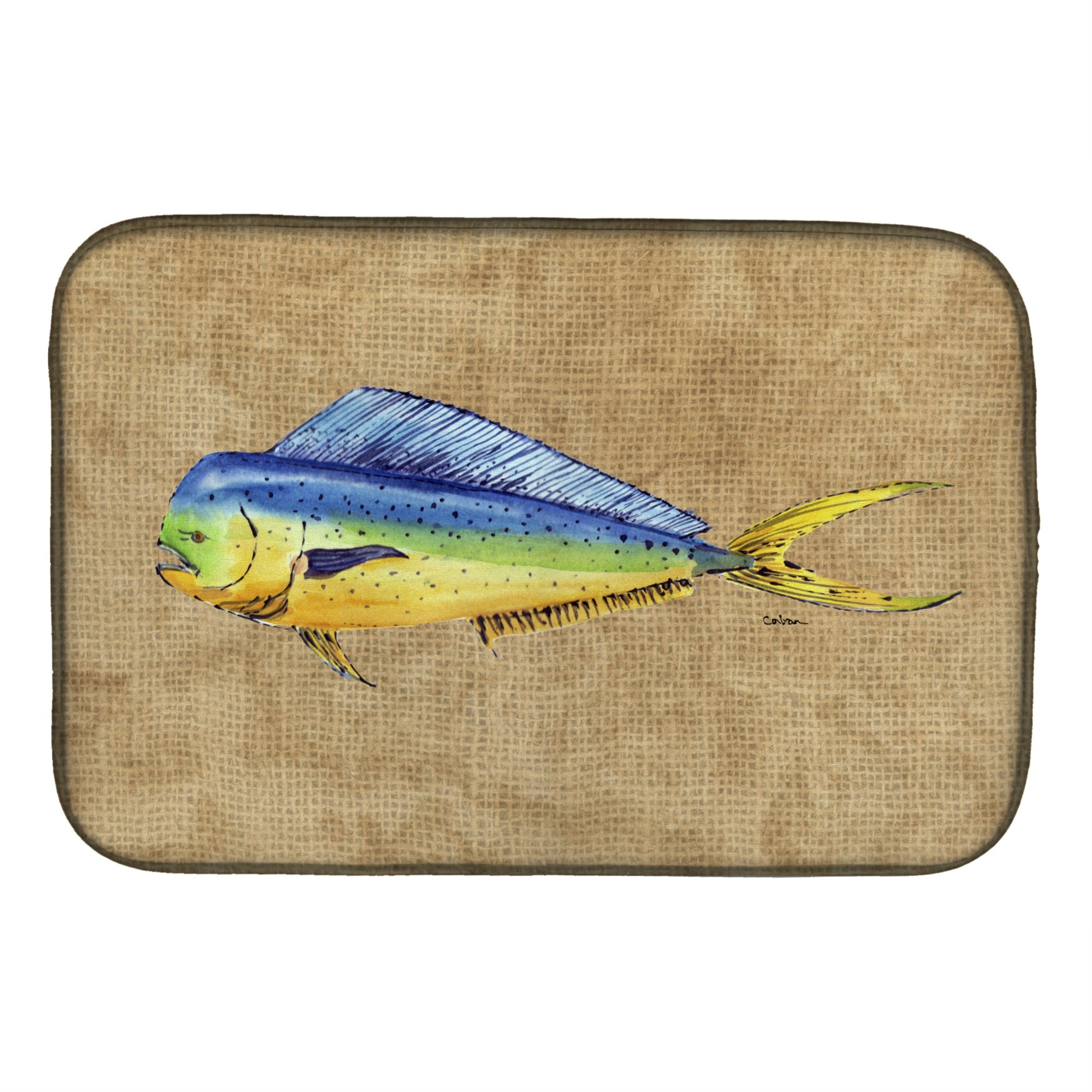 'Caroline'S Treasures Dolphin Mahi Dish Drying Mat, 14'''' X 21'''', Multicolor''