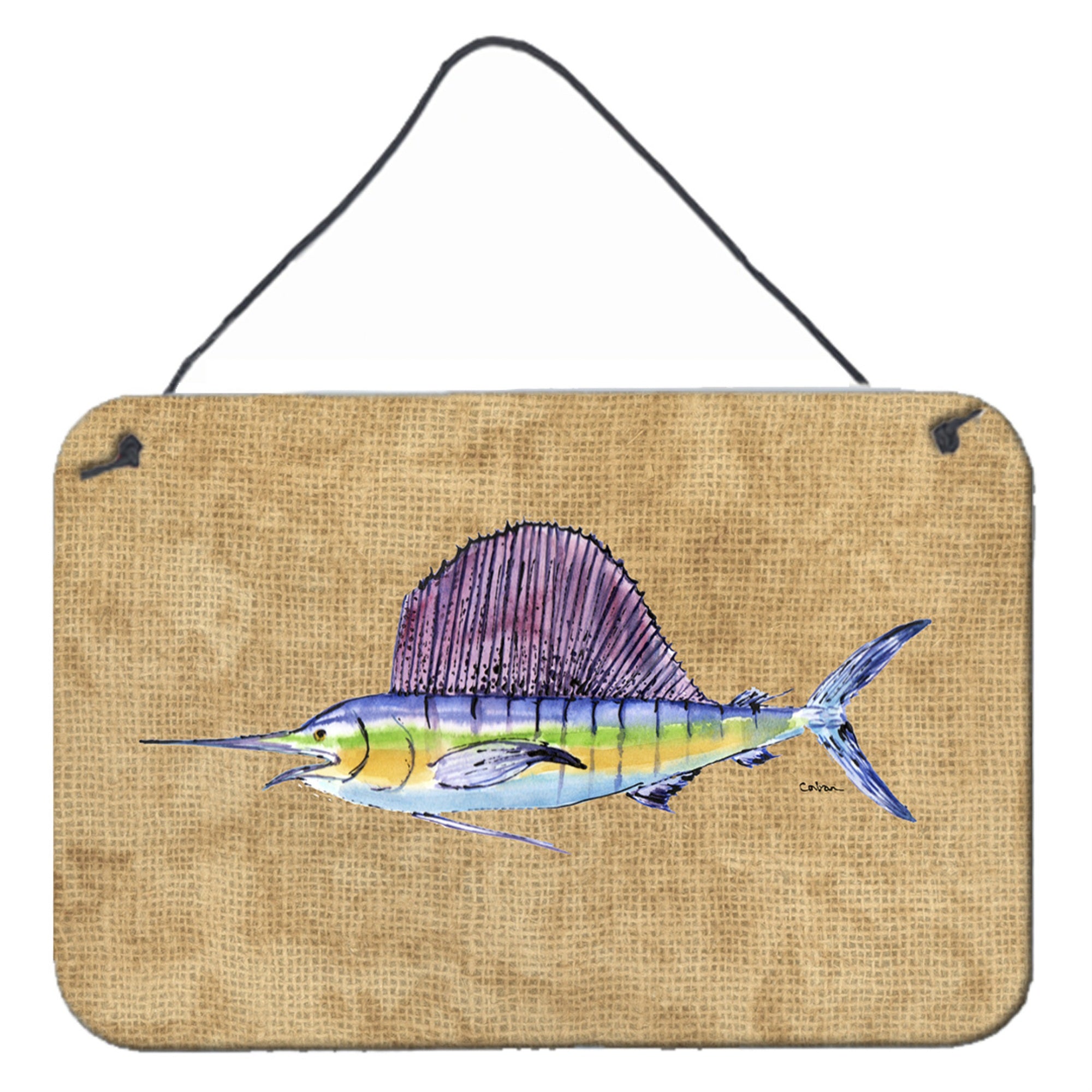 'Caroline'S Treasures Swordfish Aluminum Metal Wall Or Door Hanging Prints, 8 X 12''''''