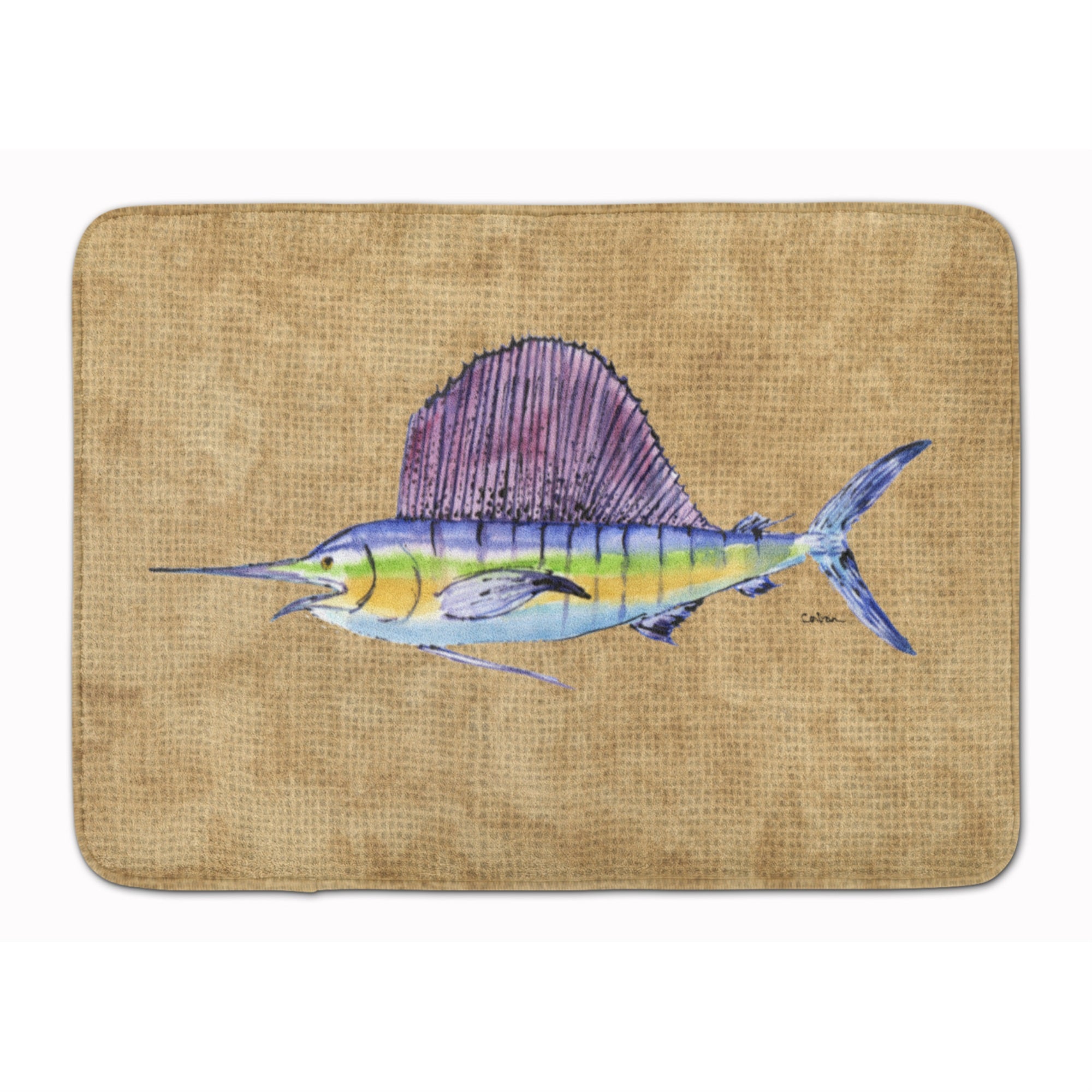 Carolines Treasures Swordfish Floor Mat, 19 x 27, Multicolor