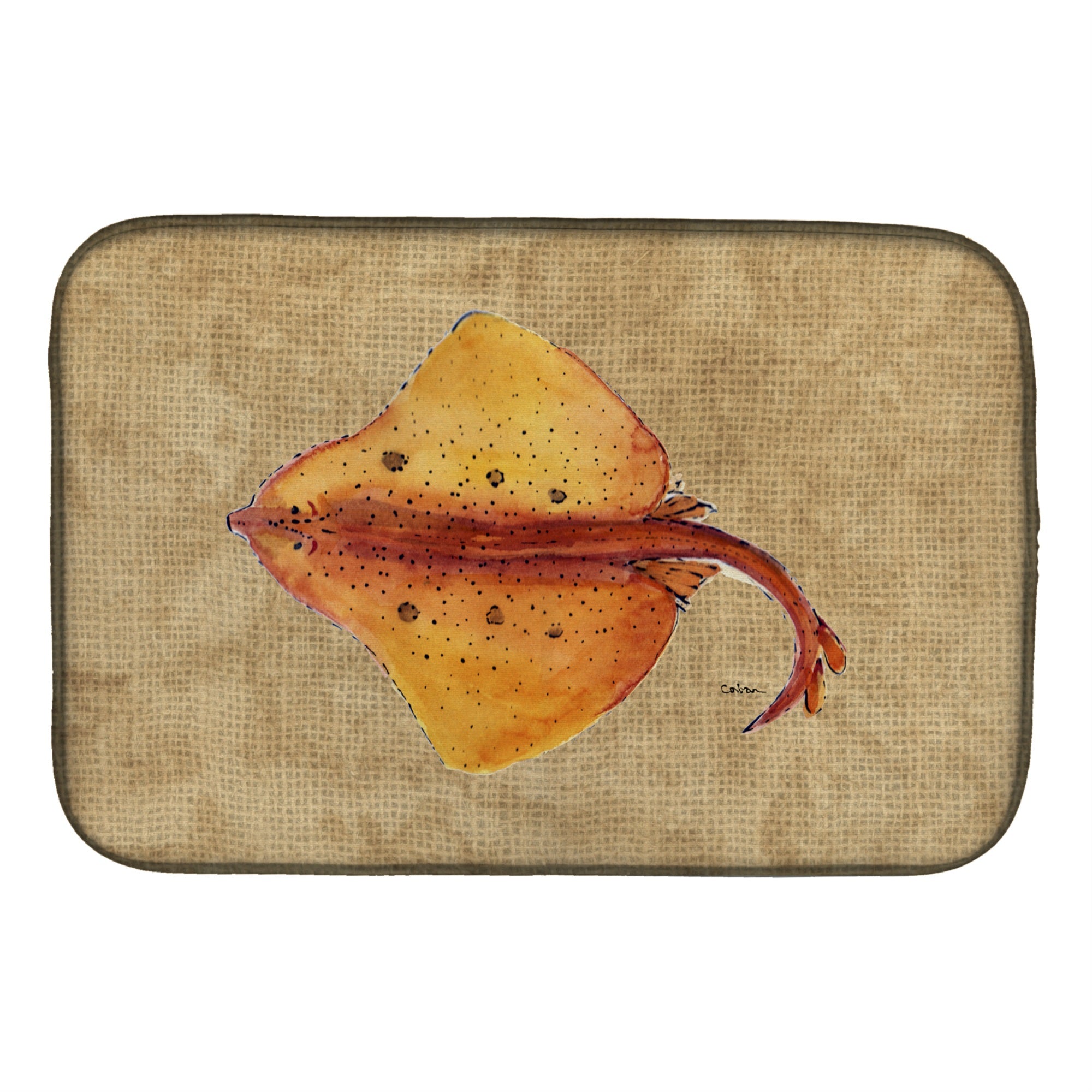 'Caroline'S Treasures Blonde Ray Stingray Dish Drying Mat, 14'''' X 21'''', Multicolor''
