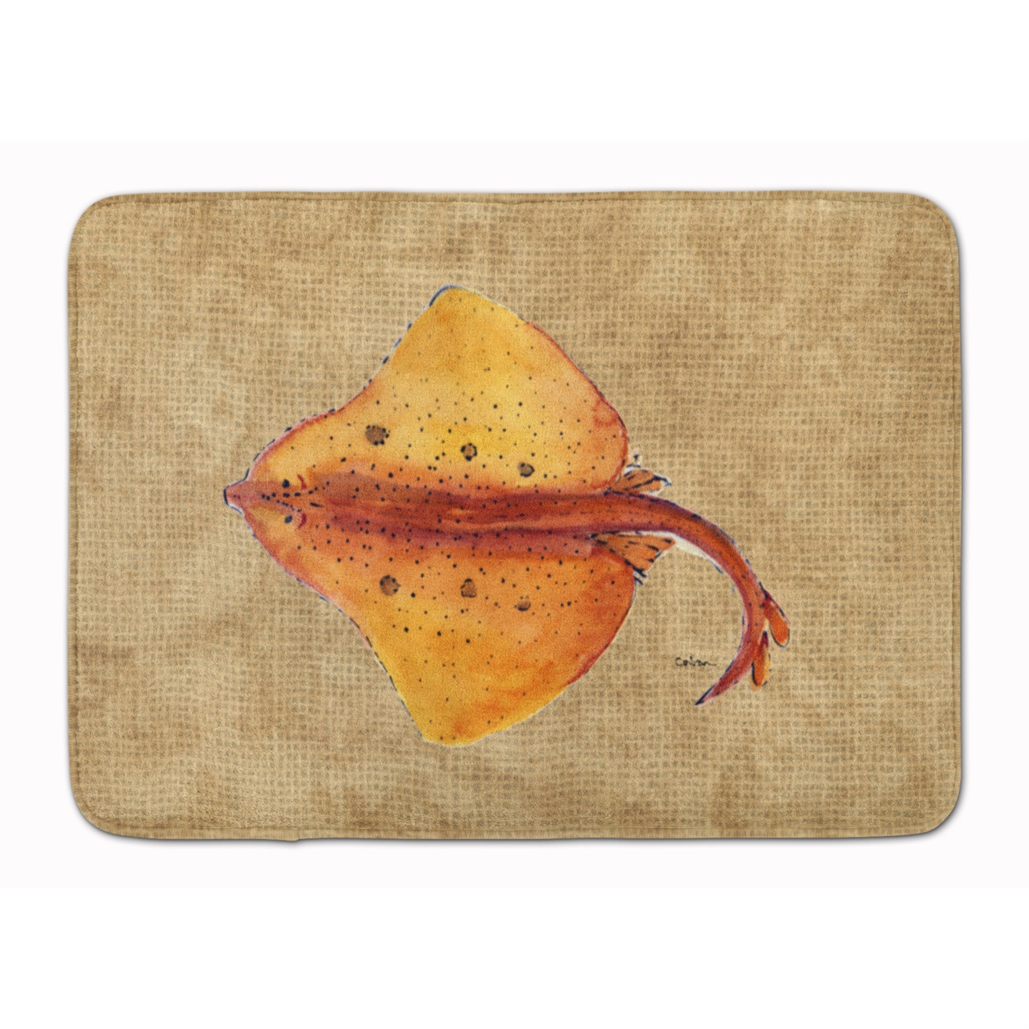 Carolines Treasures Blonde Ray Stingray Floor Mat, 19 x 27, Multicolor