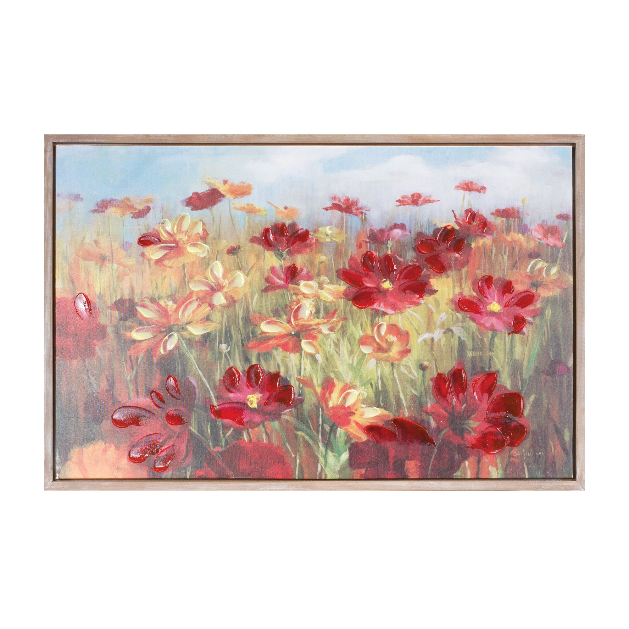 Framed Floral Print 35.5L x 23.5H Canvas/Wood