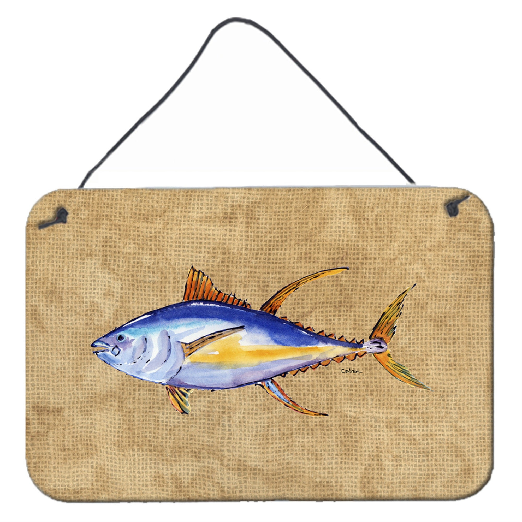 'Caroline'S Treasures 8817Ds812 Tuna Fish Aluminum Metal Wall Or Door Hanging Prints, 8 X 12''''''