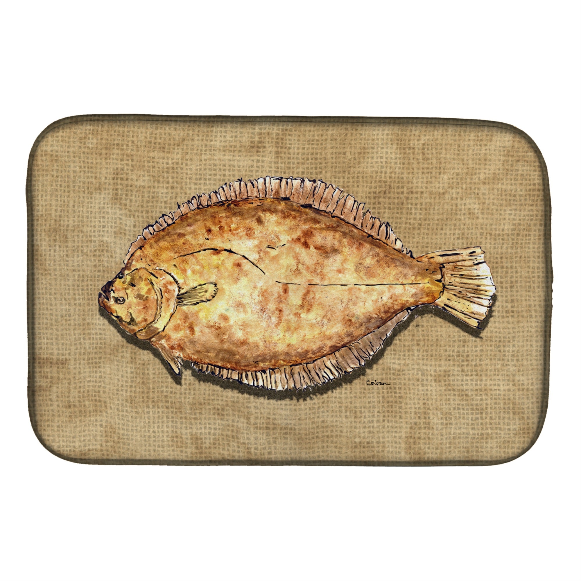 'Caroline'S Treasures Flounder Dish Drying Mat, 14'''' X 21'''', Multicolor''