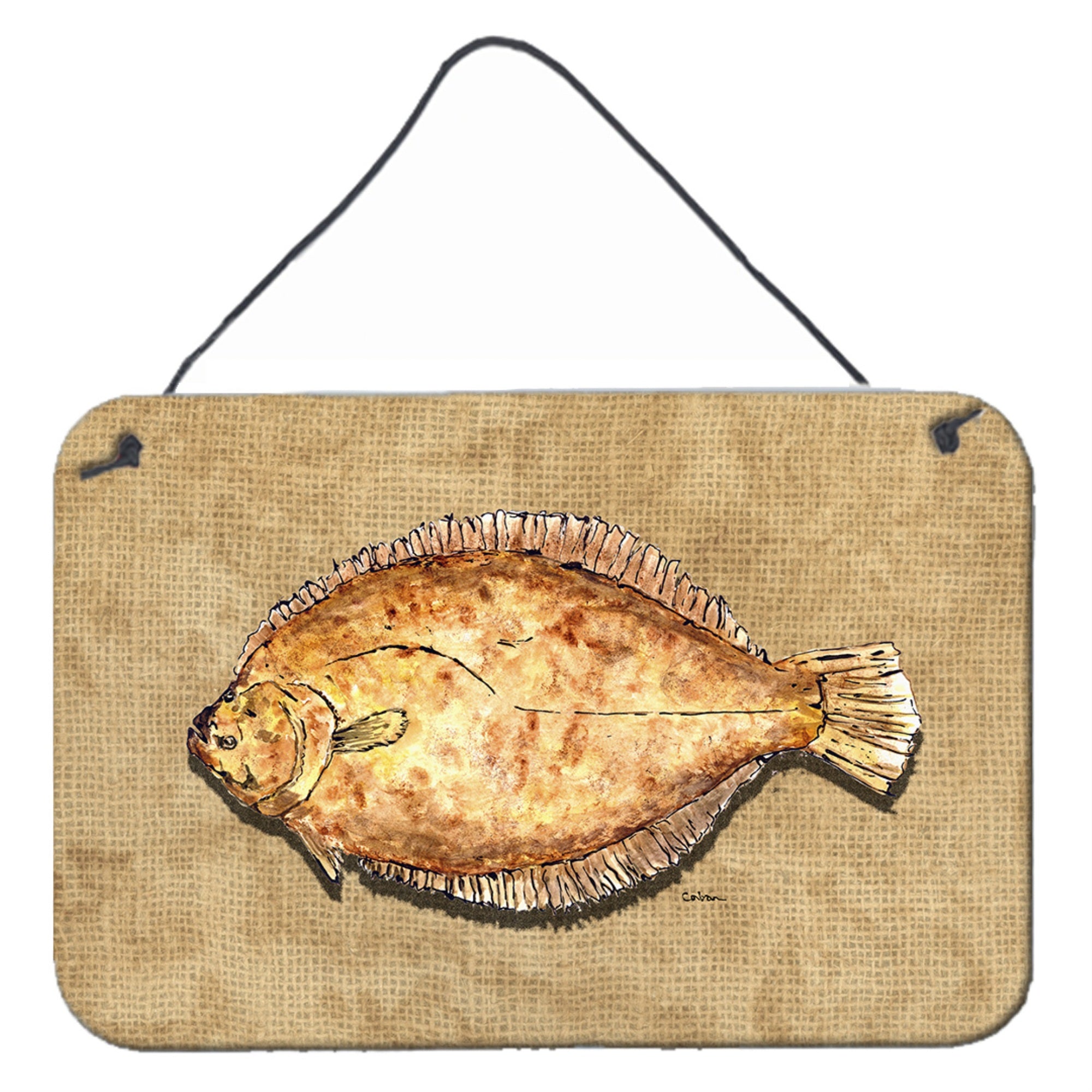 'Caroline'S Treasures Flounder Aluminum Metal Wall Or Door Hanging Prints, 8 X 12''''''