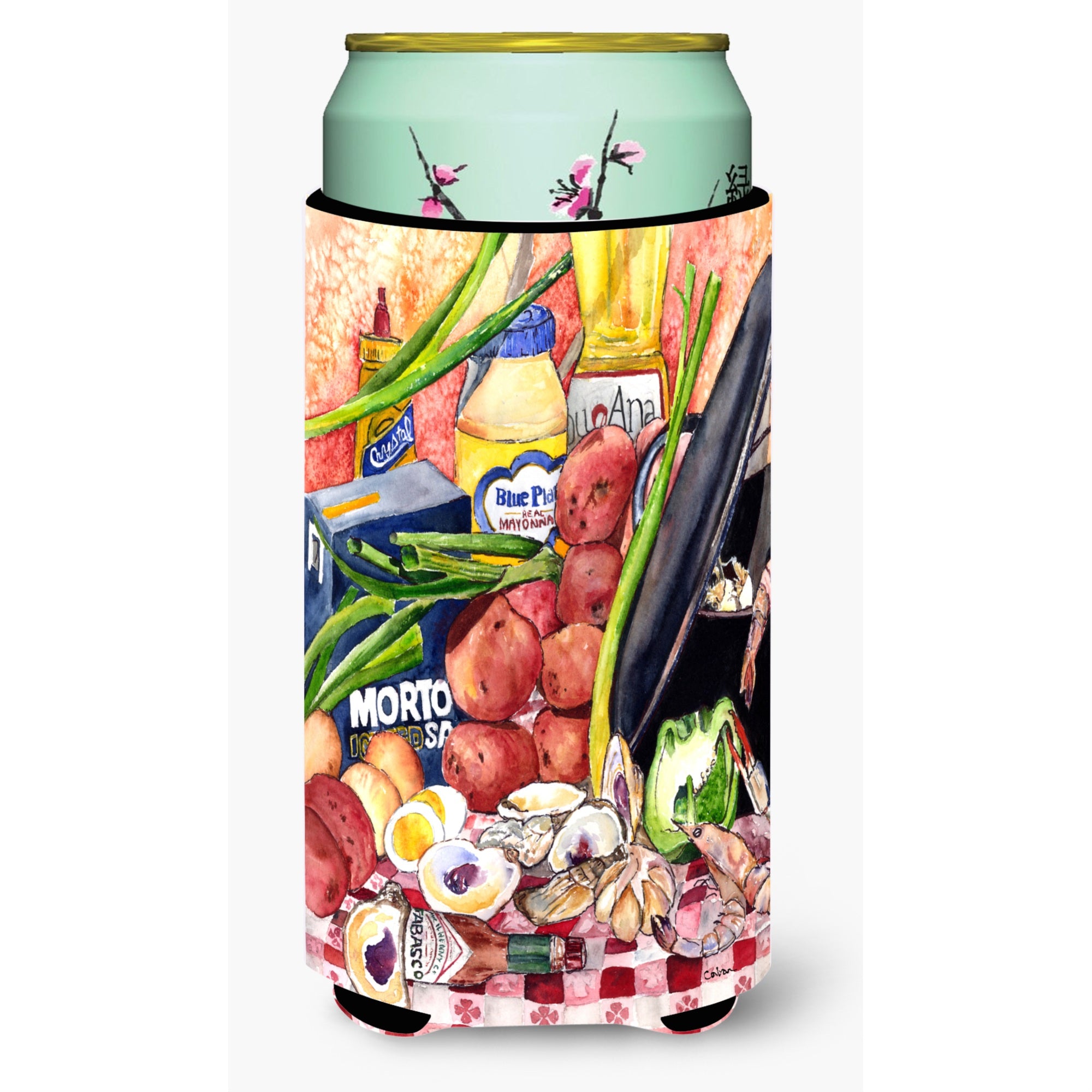Gumbo And Potato Salad  Flag  Tall Boy Beverage Insulator Beverage Insulator Hugger