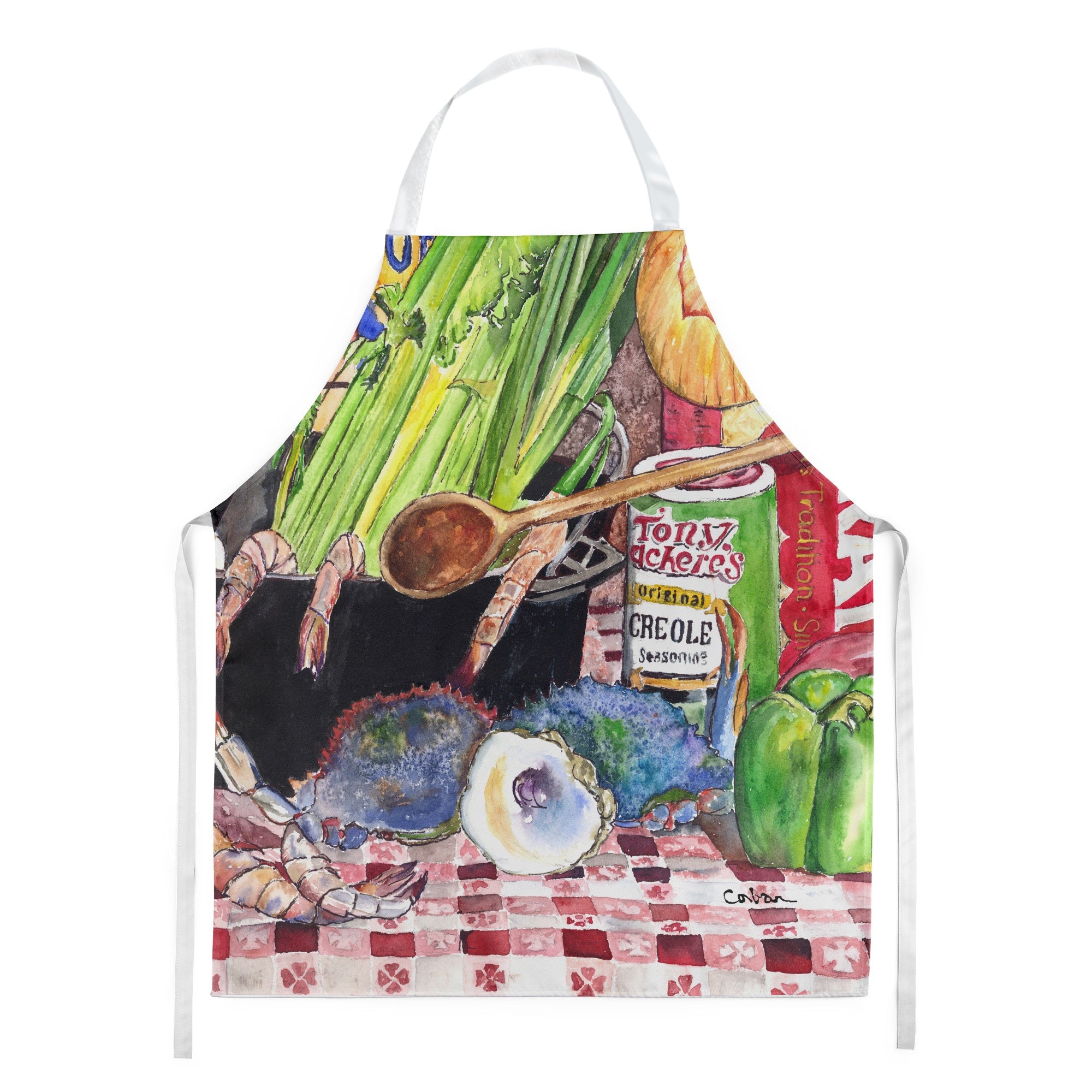 'Caroline'S Treasures 8825-2Apron Gumbo And Potato Salad Apron, Large, Multicolor''