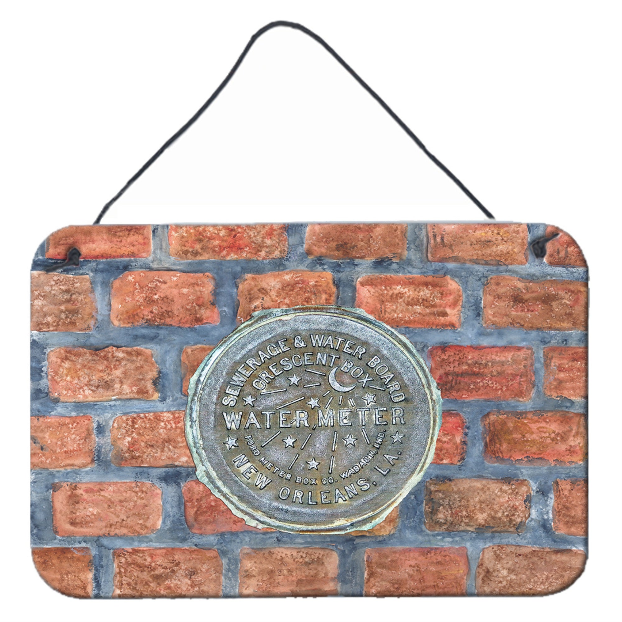 'Caroline'S Treasures New Orleans Water Meter On Bricks Aluminum Metal Wall Or Door Hanging Prints, 8 X 12''''''