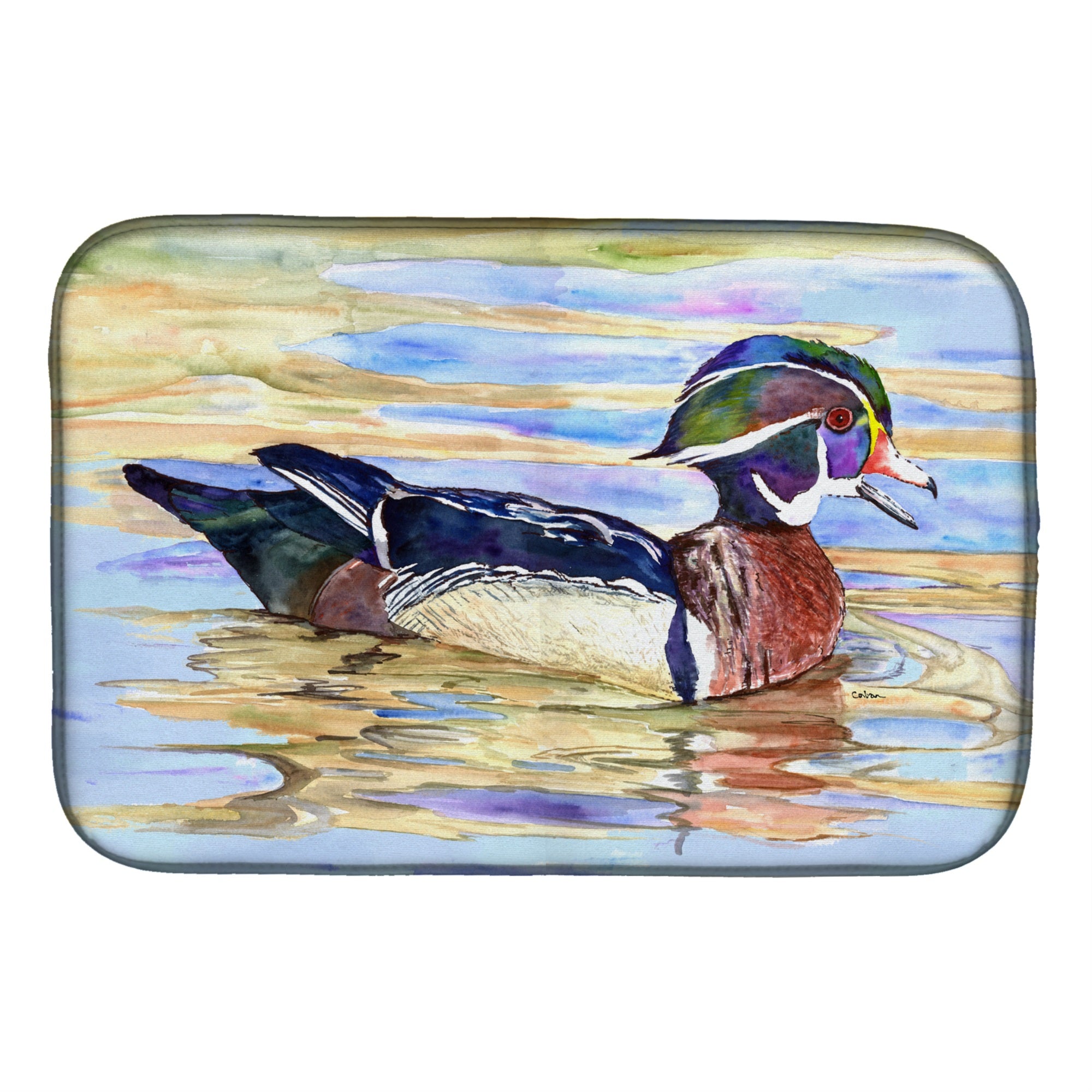 'Caroline'S Treasures Wood Duck Dish Drying Mat, 14'''' X 21'''', Multicolor''