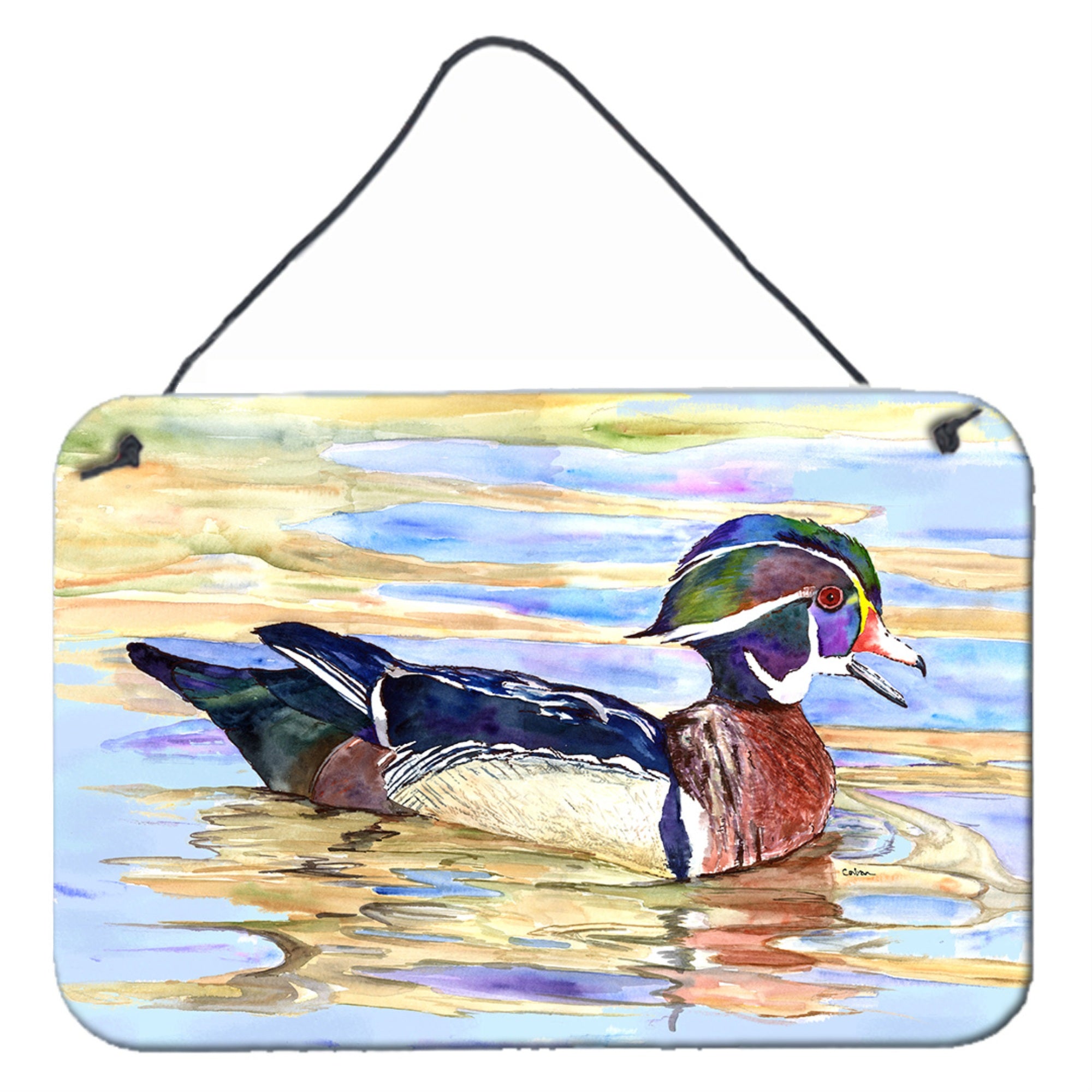 'Caroline'S Treasures Wood Duck Aluminum Metal Wall Or Door Hanging Prints, 8 X 12''''''