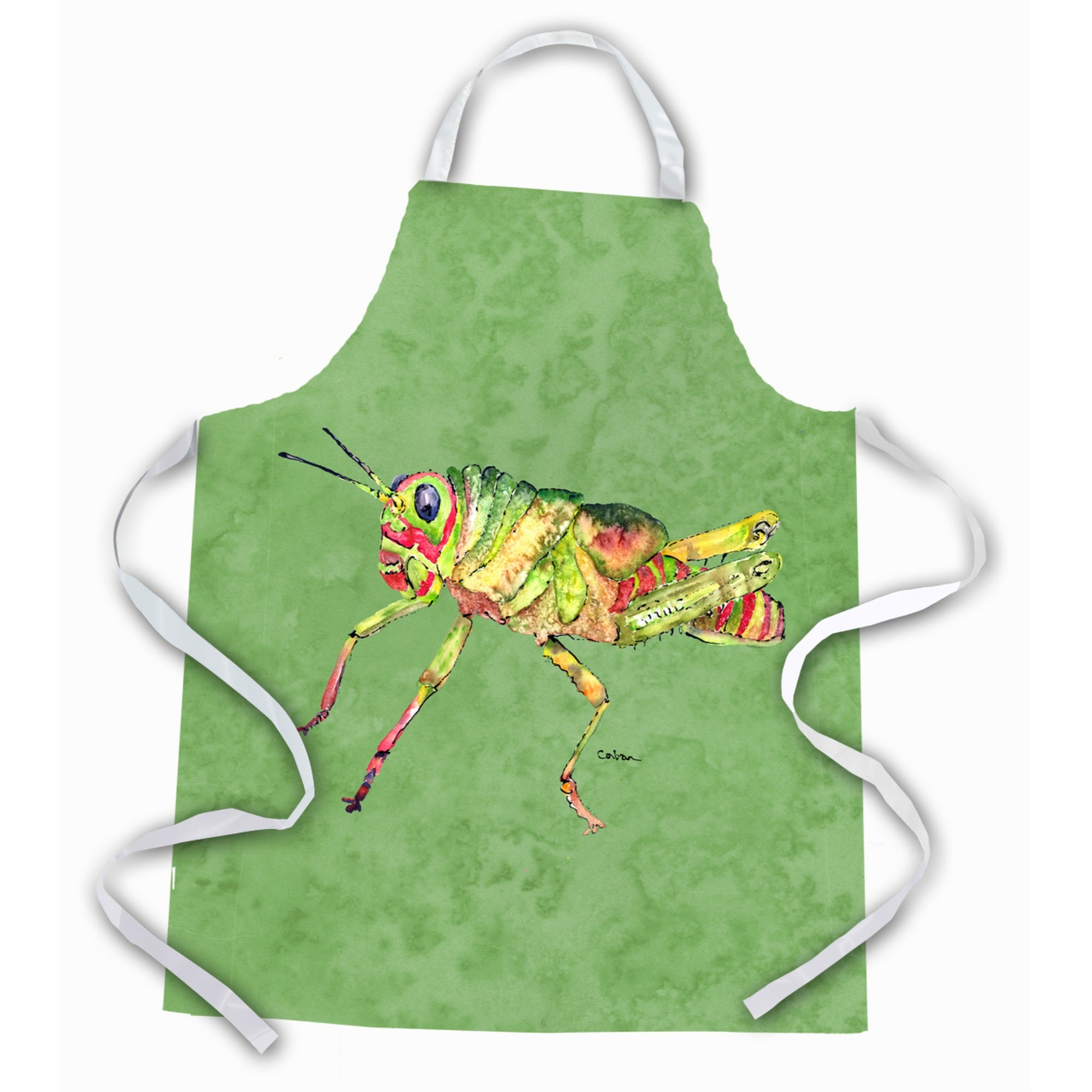 'Caroline'S Treasures 8848Apron Grasshopper On Avocado Apron, Large, Multicolor''