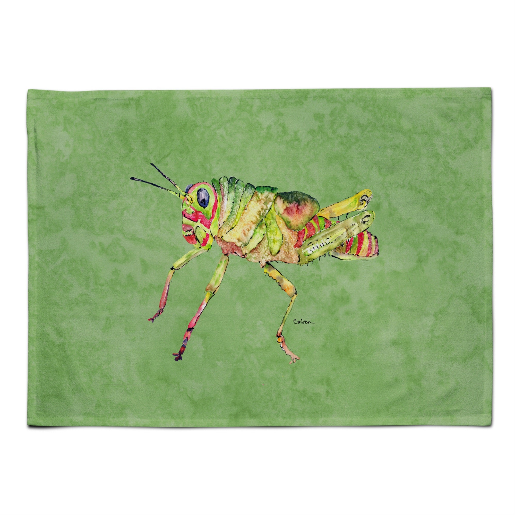 'Caroline'S Treasures 8848Plmt Grasshopper On Avocado Fabric Placemat, Multicolor''