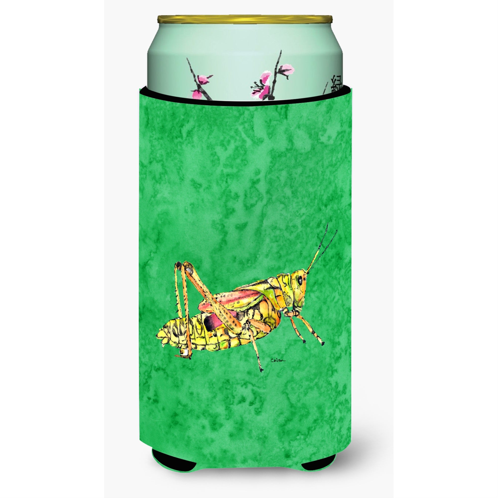 Grasshopper On Green  Tall Boy Beverage Insulator Beverage Insulator Hugger