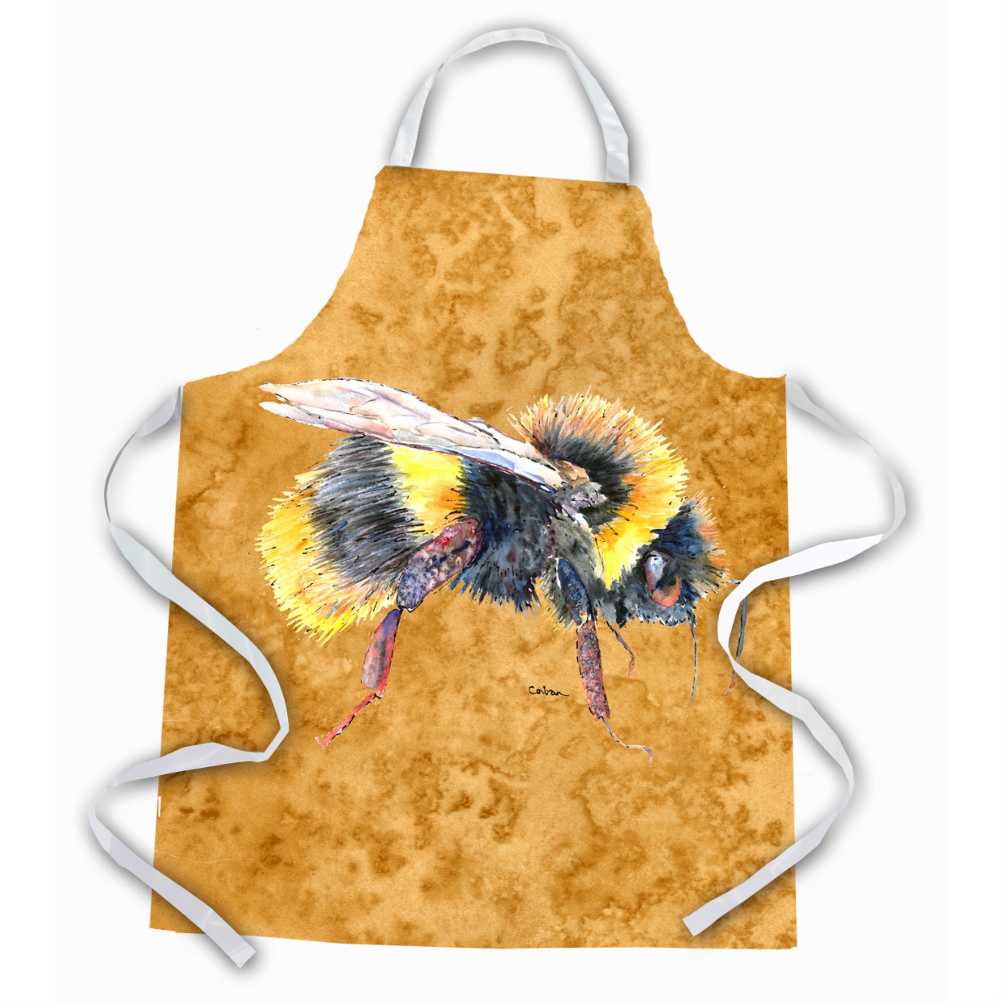 'Caroline'S Treasures 8850Apron Bee On Gold Apron, Large, Multicolor''