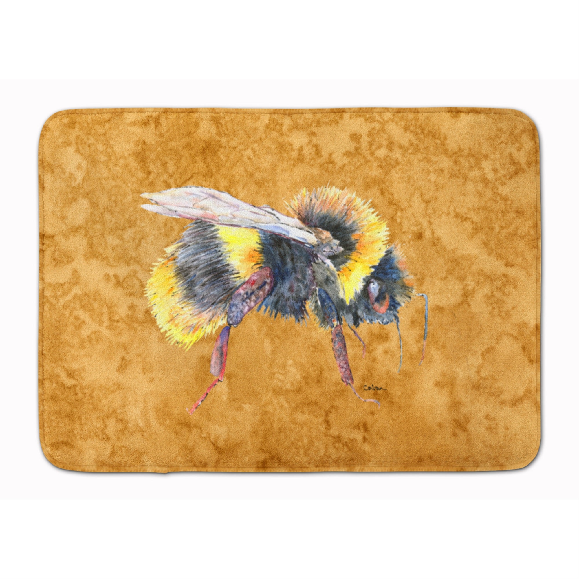 'Caroline'S Treasures Bee On Gold Floor Mat, 19'''' X 27'''', Multicolor''