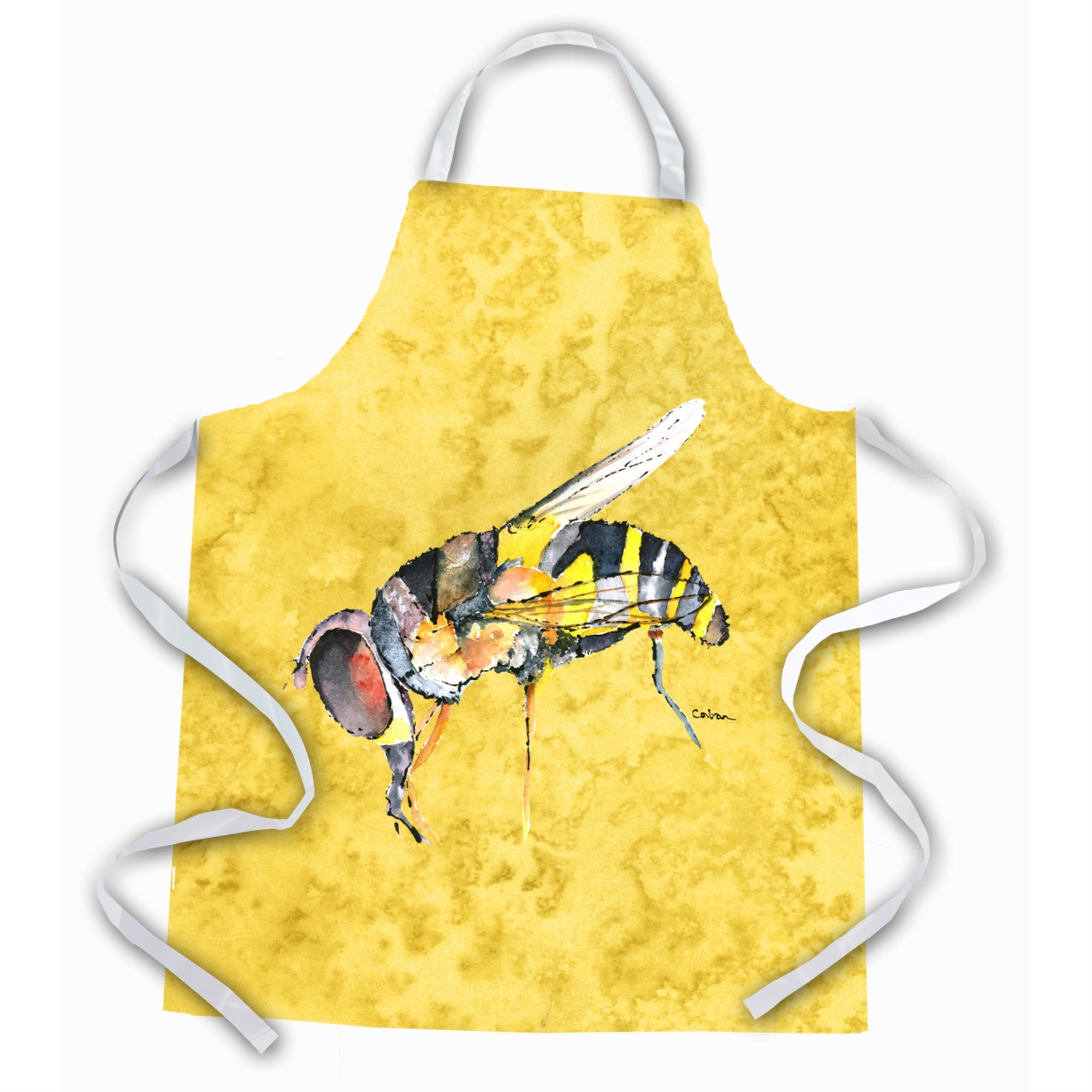 'Caroline'S Treasures 8851Apron Bee On Yellow Apron, Large, Multicolor''