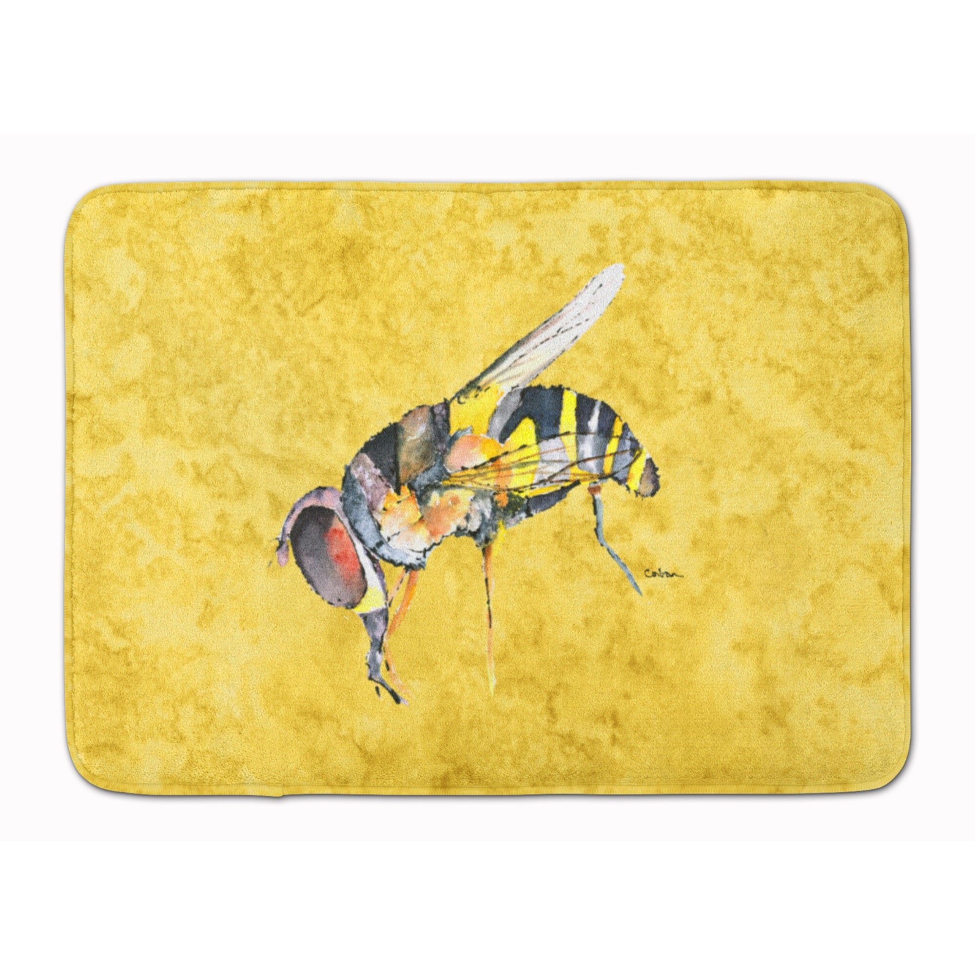 'Caroline'S Treasures Bee On Yellow Floor Mat, 19'''' X 27'''', Multicolor''
