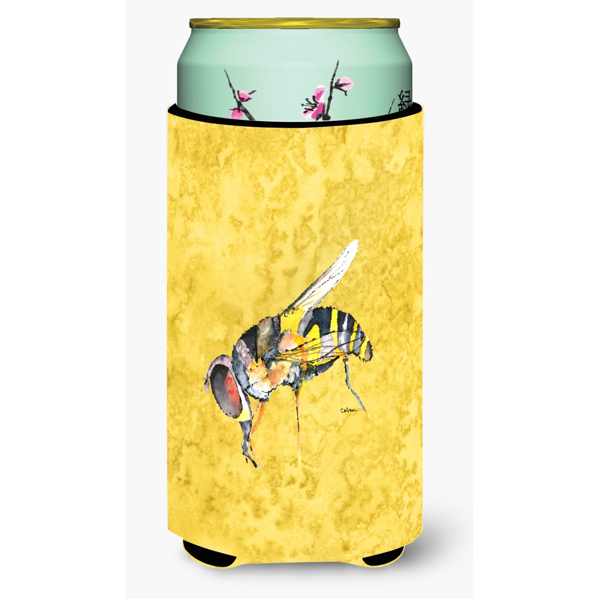 Bee On Yellow  Tall Boy Beverage Insulator Beverage Insulator Hugger