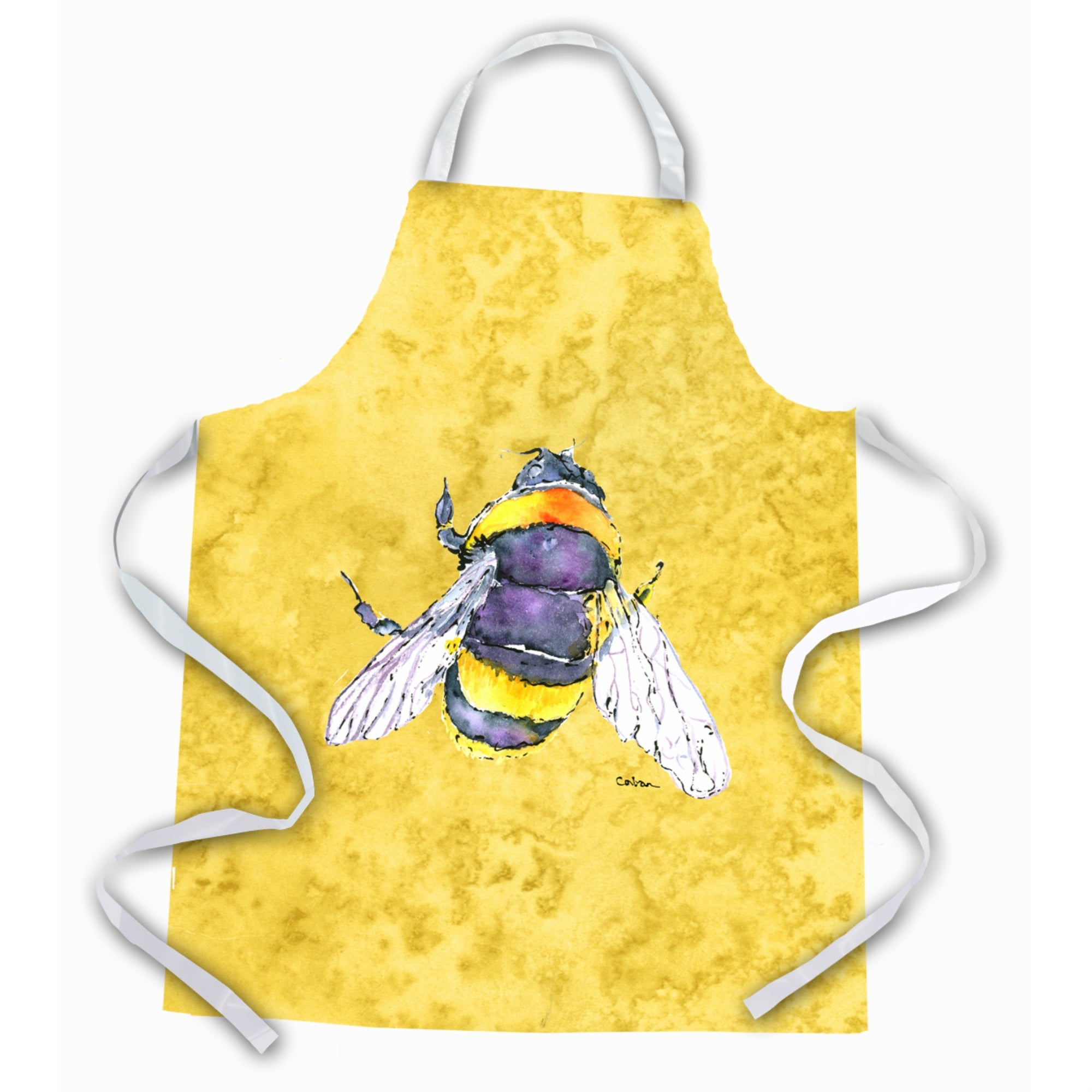 'Caroline'S Treasures 8852Apron Bee On Yellow Apron, Large, Multicolor''