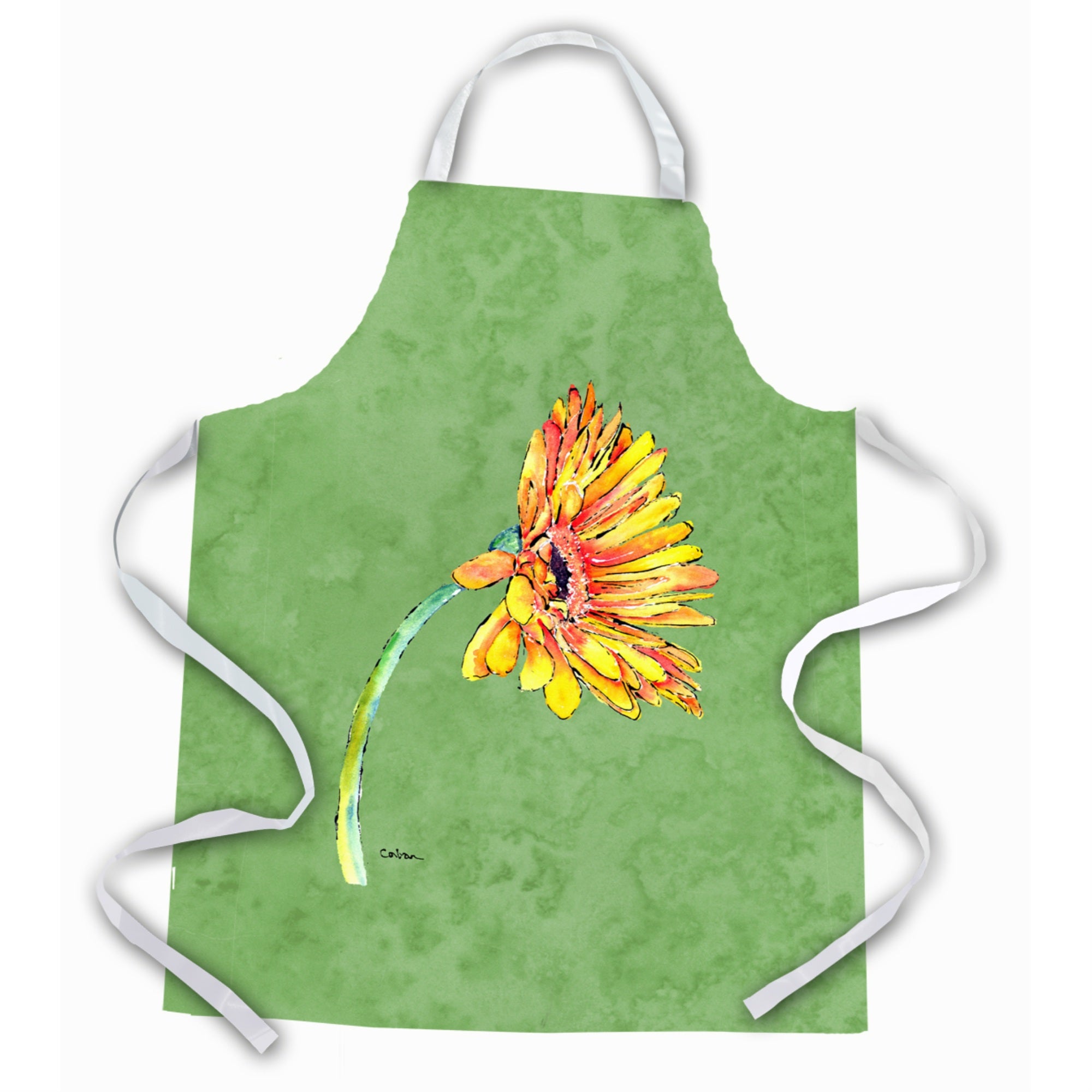 'Caroline'S Treasures 8854Apron Gerber Daisy Orange Apron, Large, Multicolor''