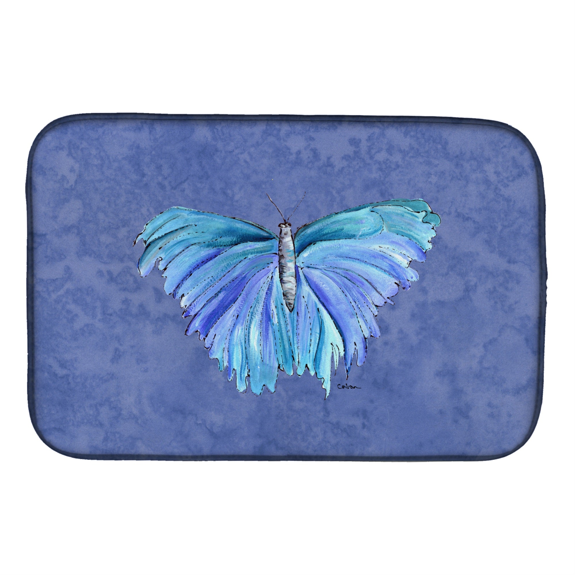 'Caroline'S Treasures Butterfly On Slate Dish Drying Mat, 14'''' X 21'''', Multicolor''