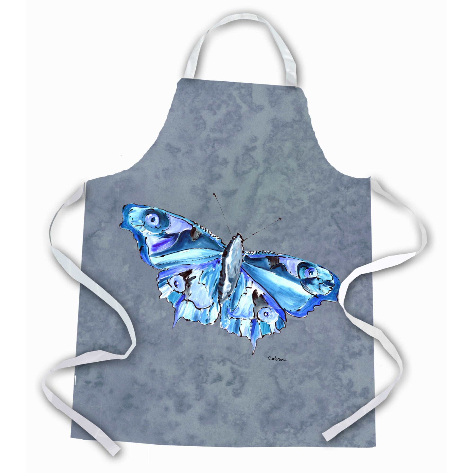 'Caroline'S Treasures 8856Apron Butterfly On Gray Apron, Large, Multicolor''