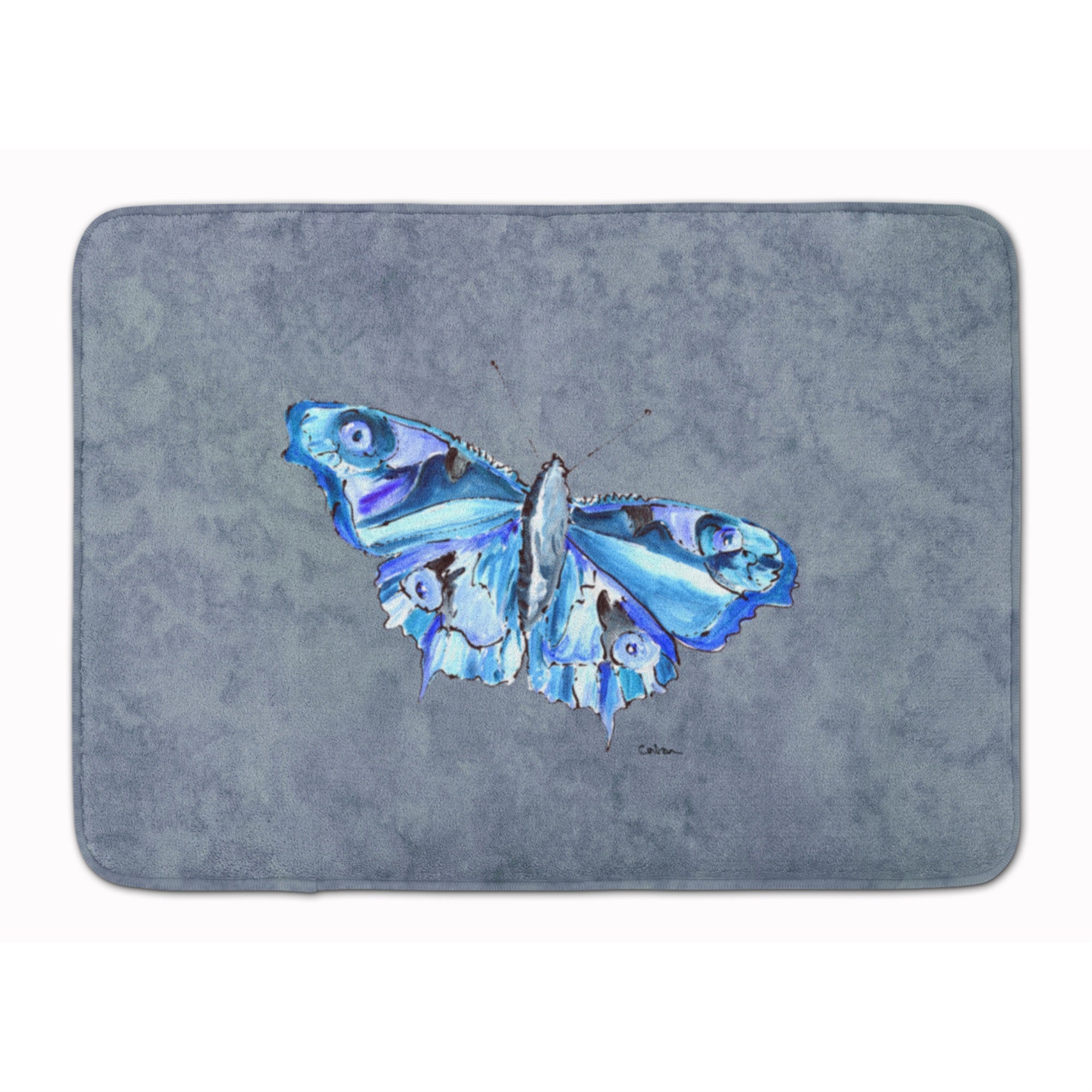 'Caroline'S Treasures Butterfly On Gray Floor Mat, 19'''' X 27'''', Multicolor''