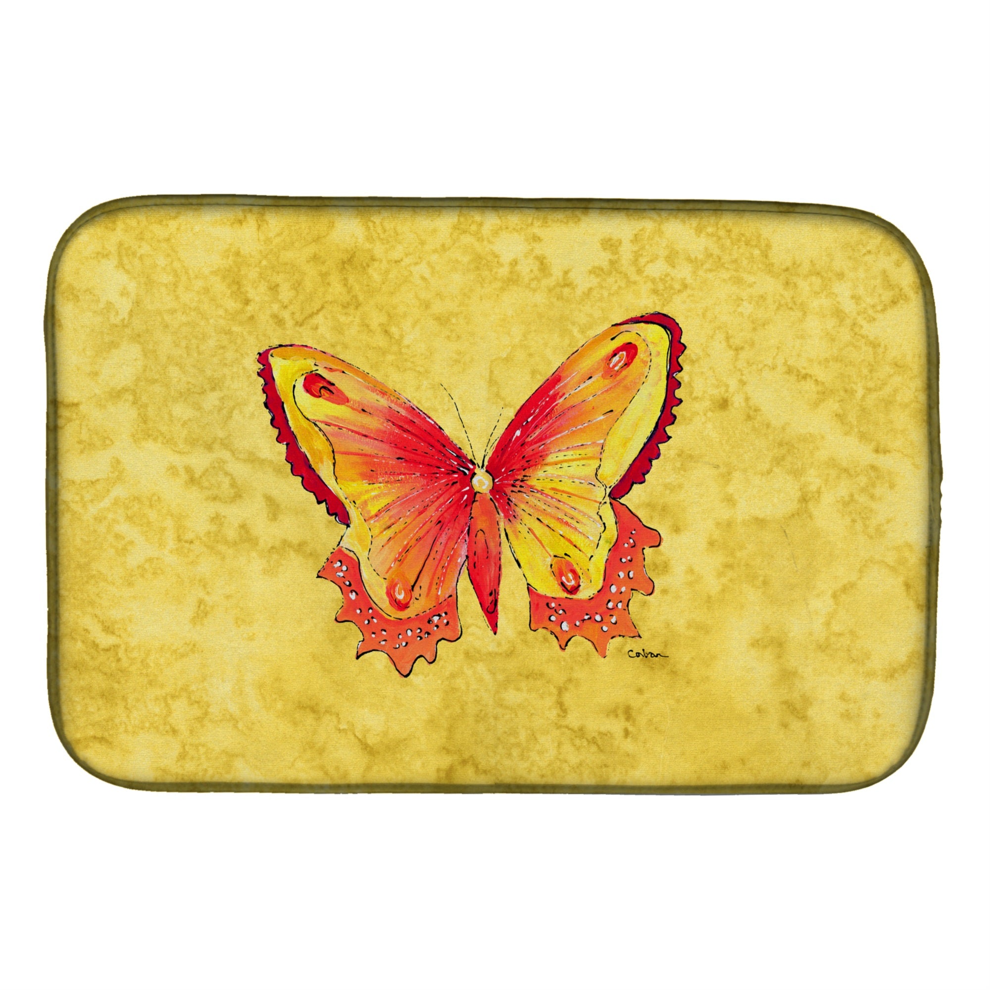 'Caroline'S Treasures Butterfly Dish Drying Mat, 14'''' X 21'''', Multicolor''